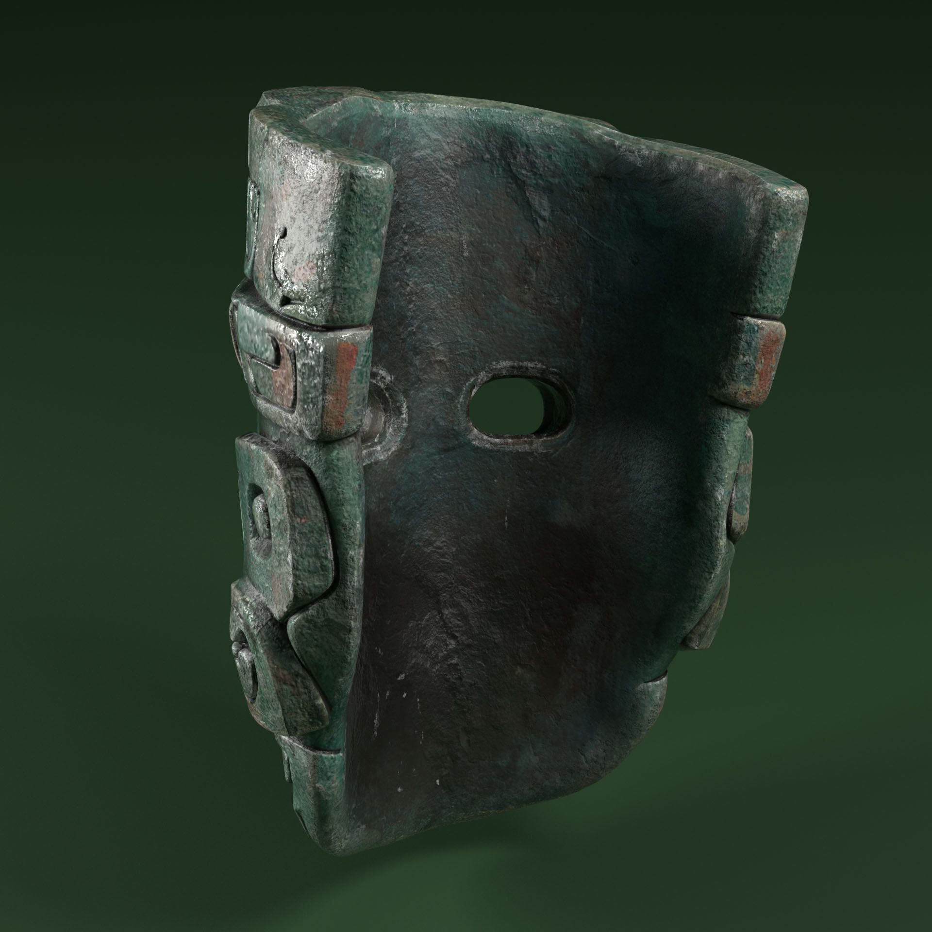 Maya Ceremonial Masks Pack Low-poly 3D model_23