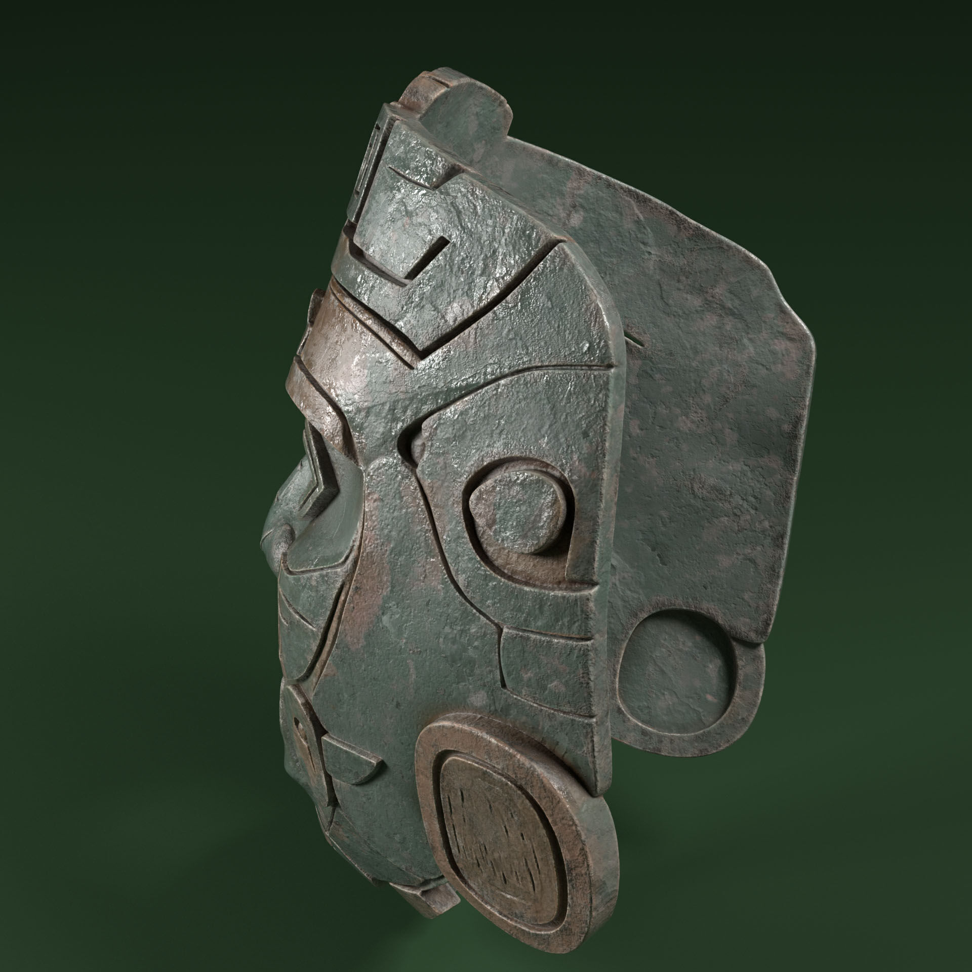 Maya Ceremonial Masks Pack Low-poly 3D model_39