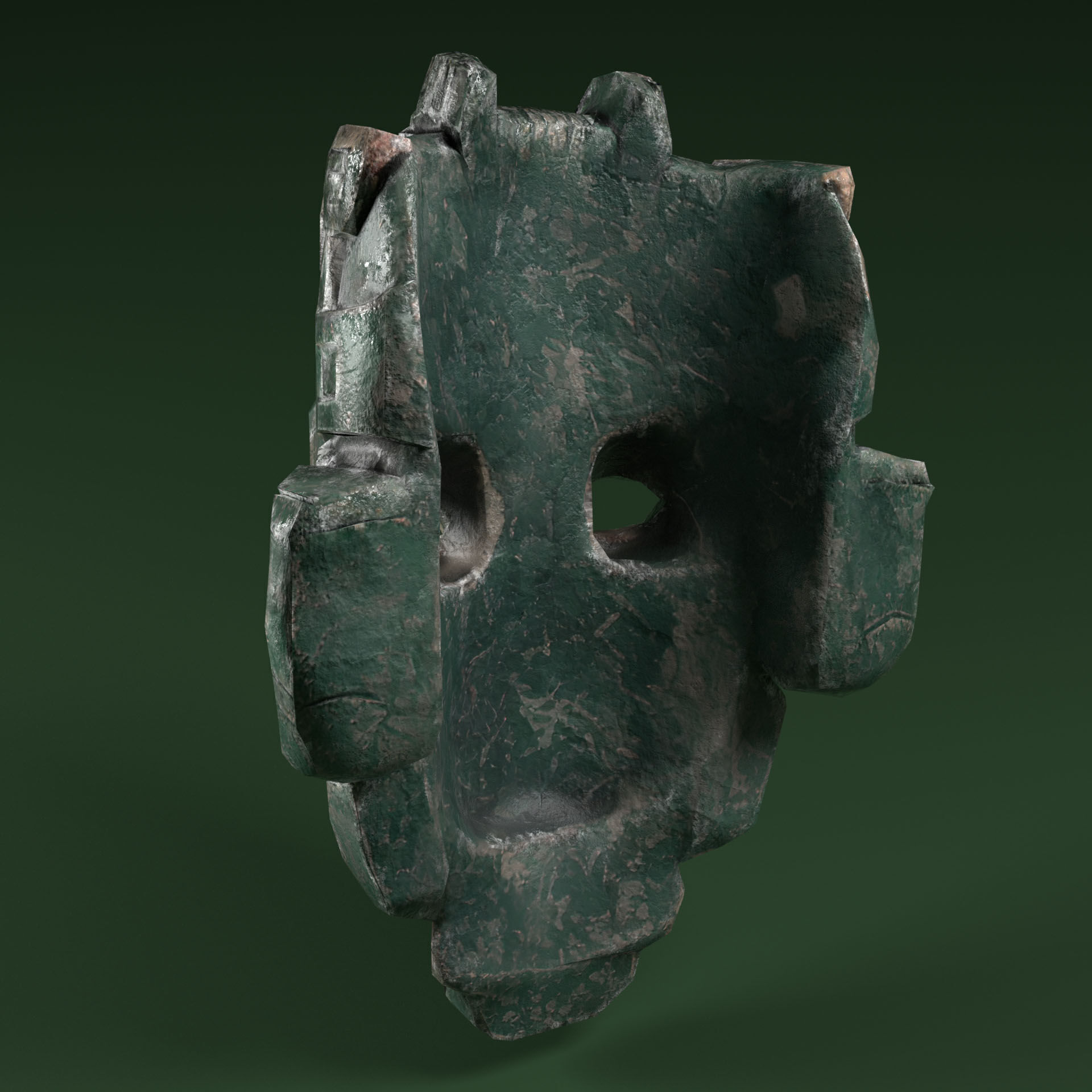 Maya Ceremonial Masks Pack Low-poly 3D model_8