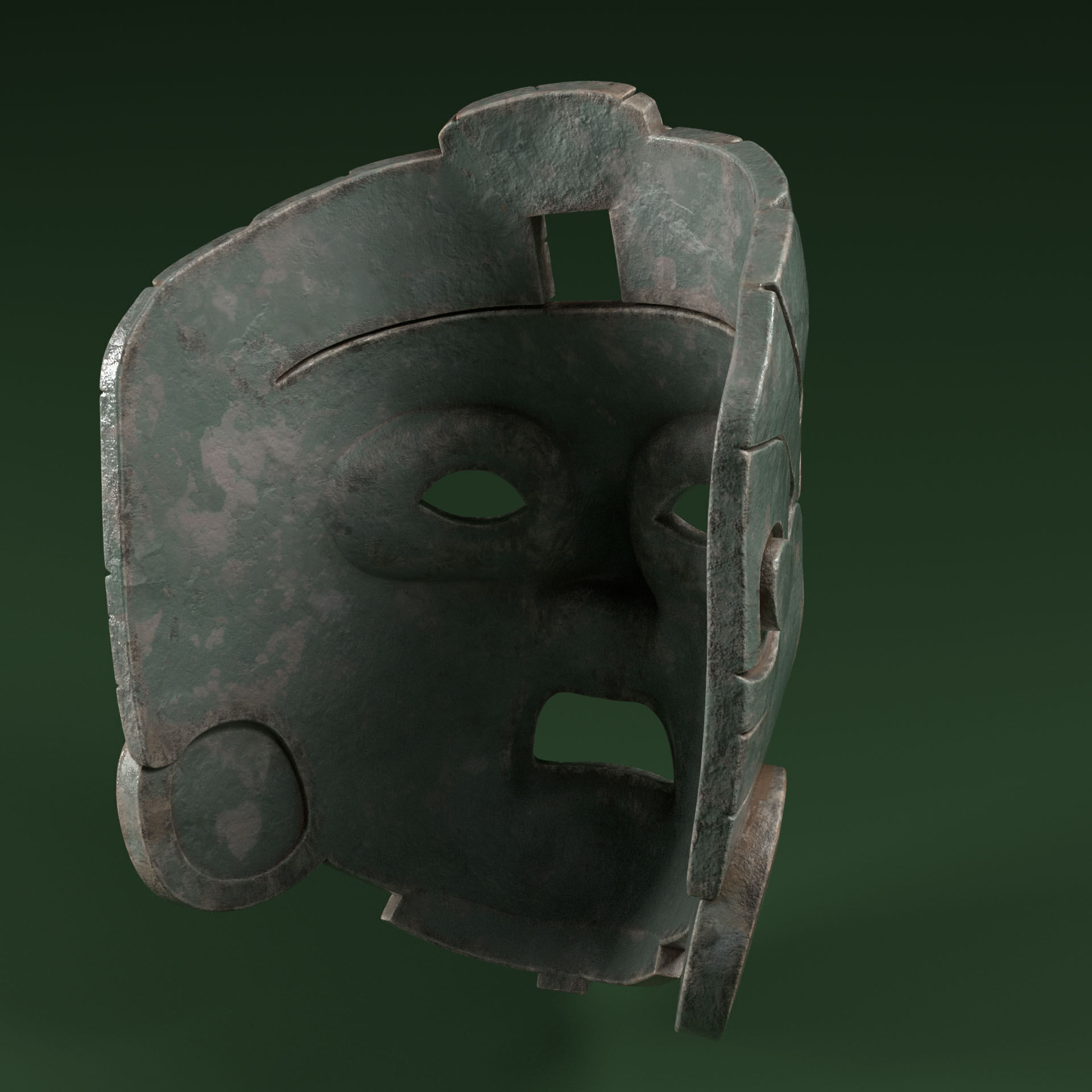 Maya Ceremonial Masks Pack Low-poly 3D model_36