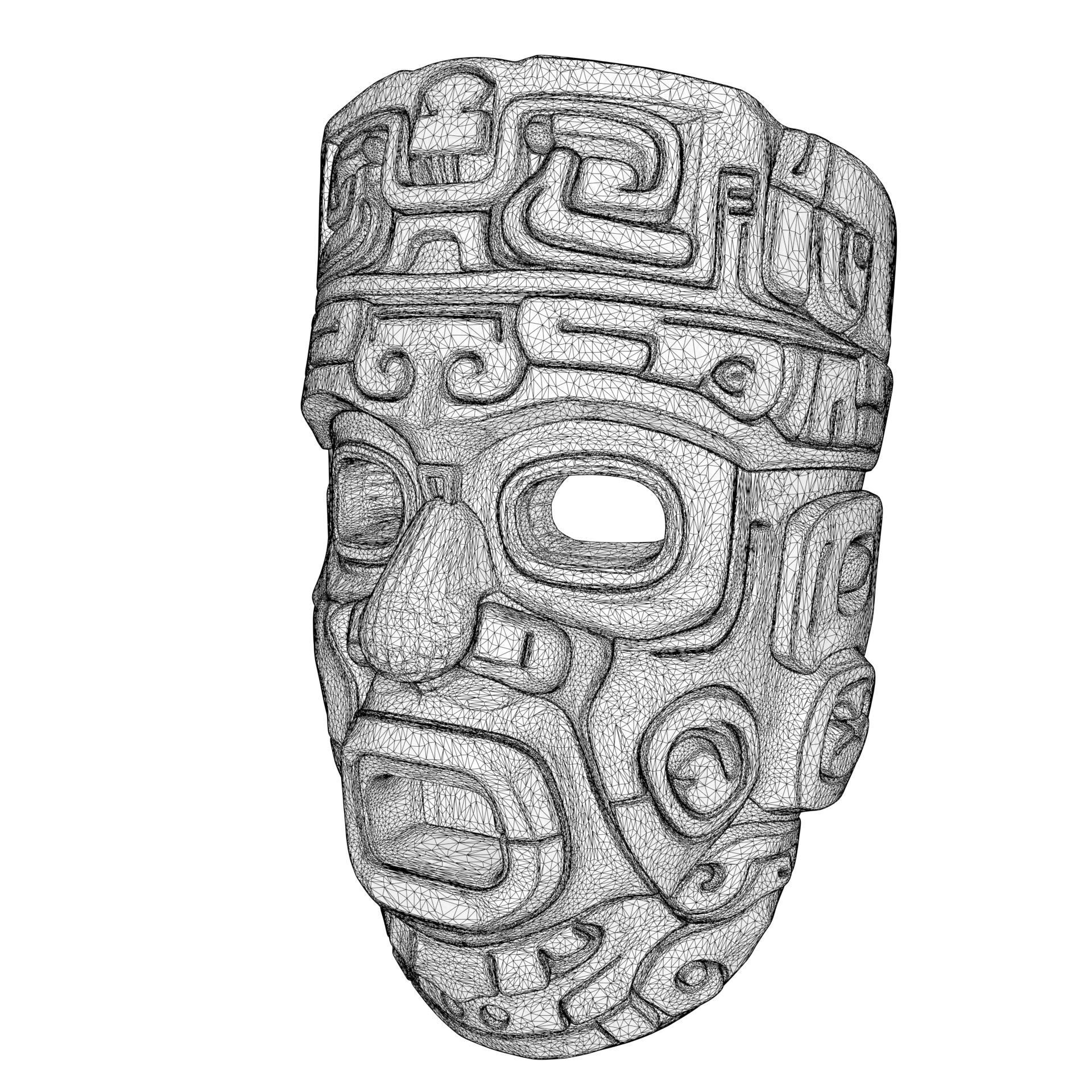 Maya Ceremonial Masks Pack Low-poly 3D model_28