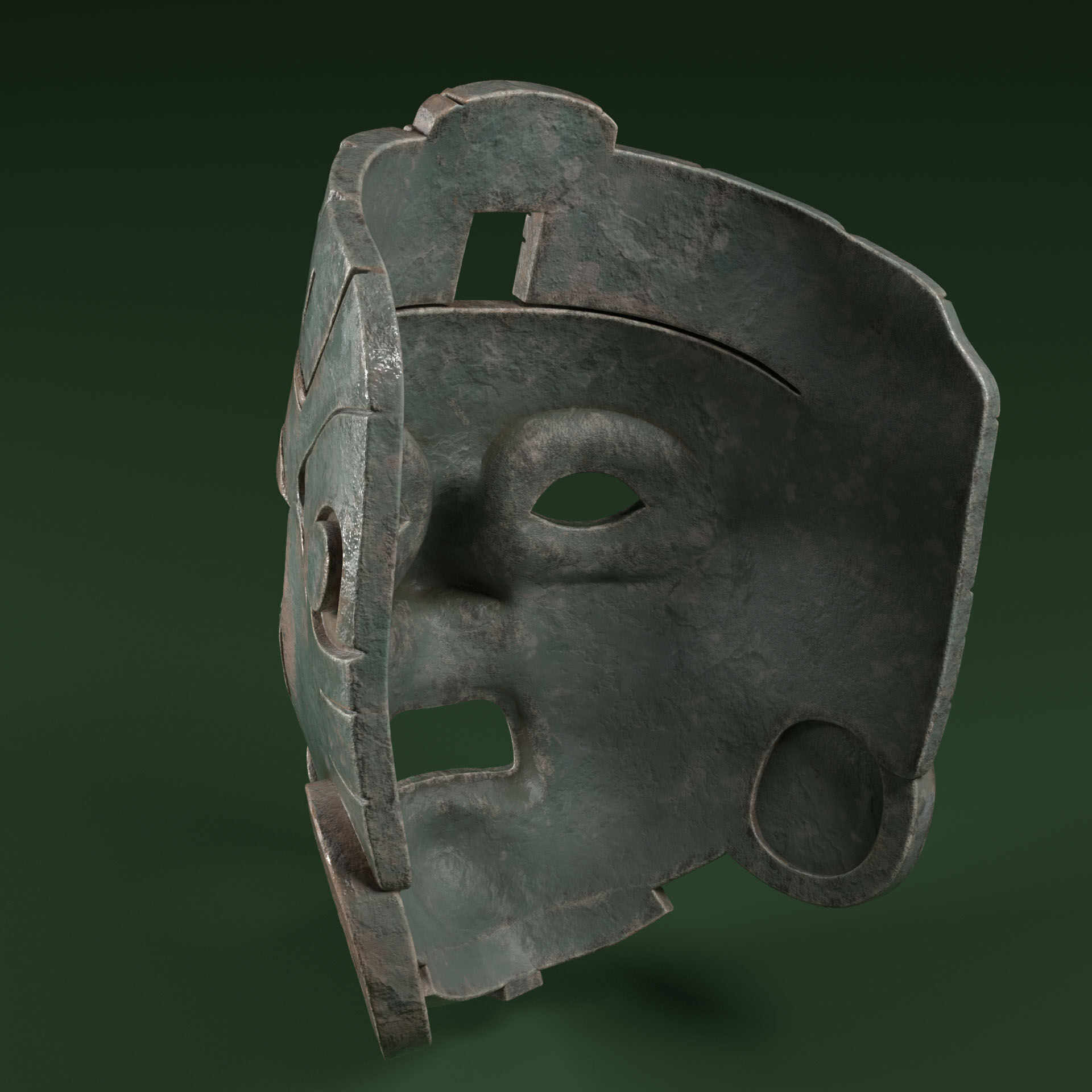 Maya Ceremonial Masks Pack Low-poly 3D model_38