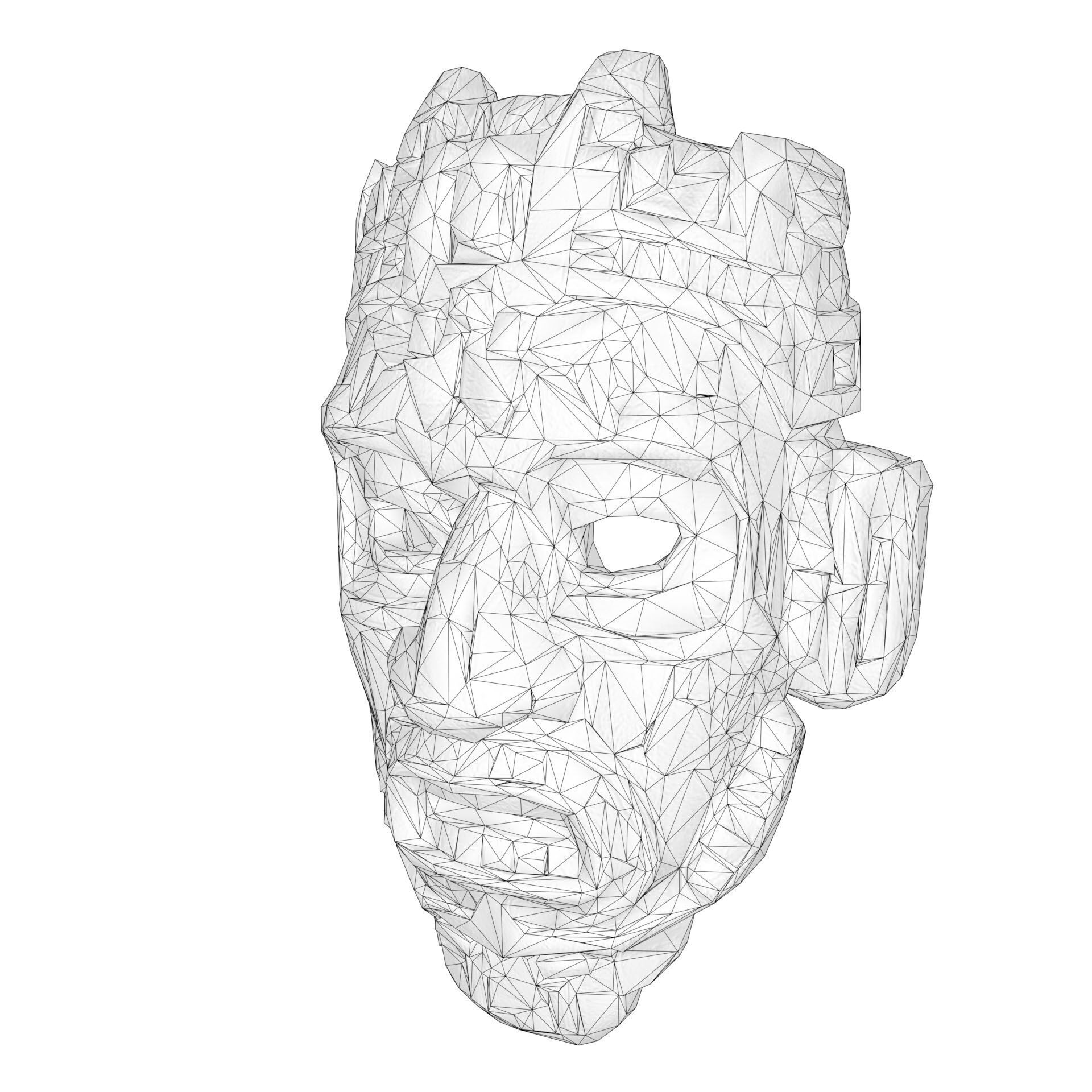 Maya Ceremonial Masks Pack Low-poly 3D model_15