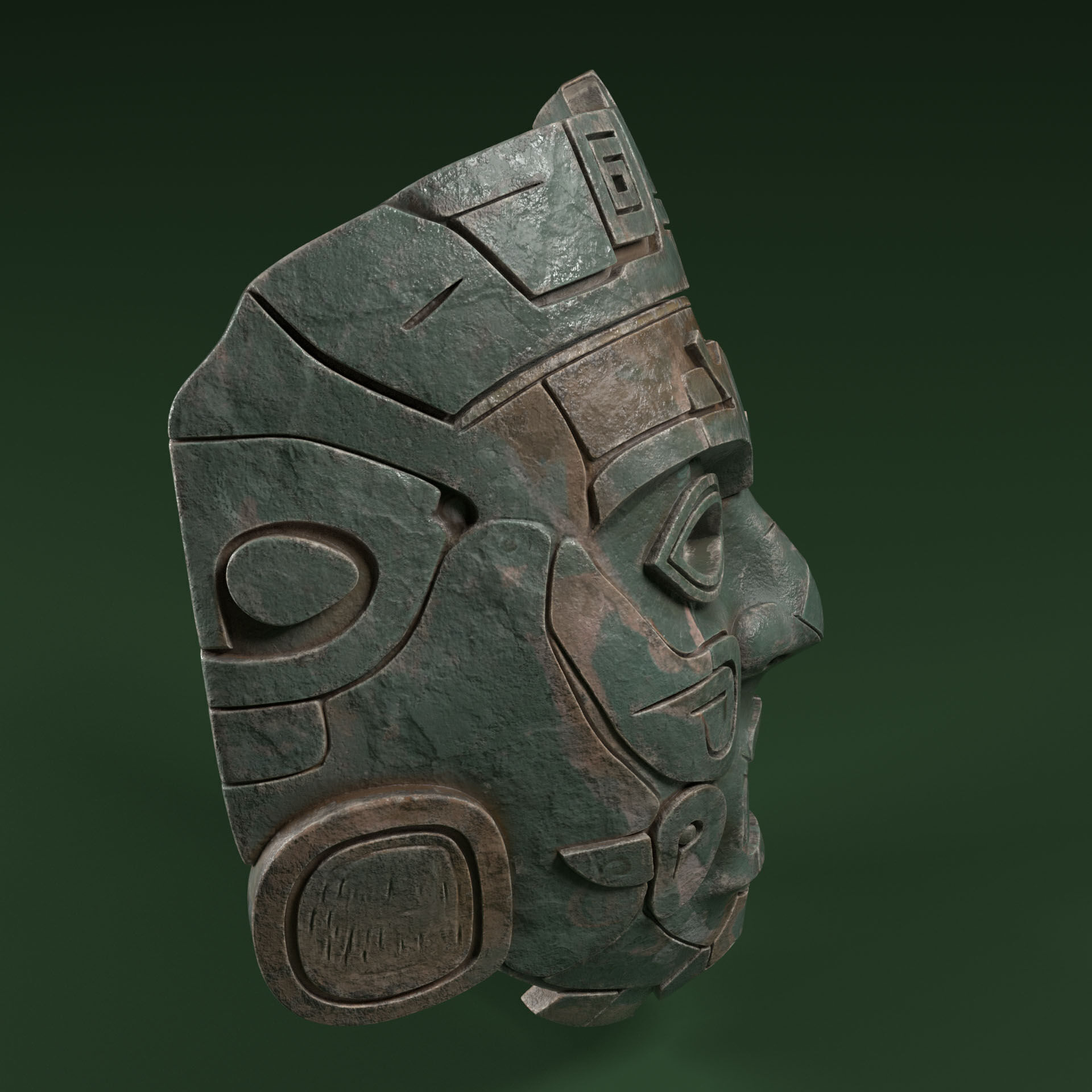 Maya Ceremonial Masks Pack Low-poly 3D model_34