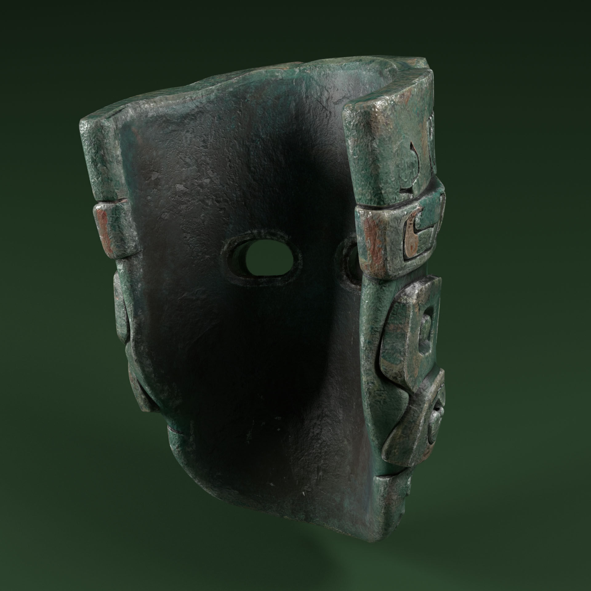 Maya Ceremonial Masks Pack Low-poly 3D model_21