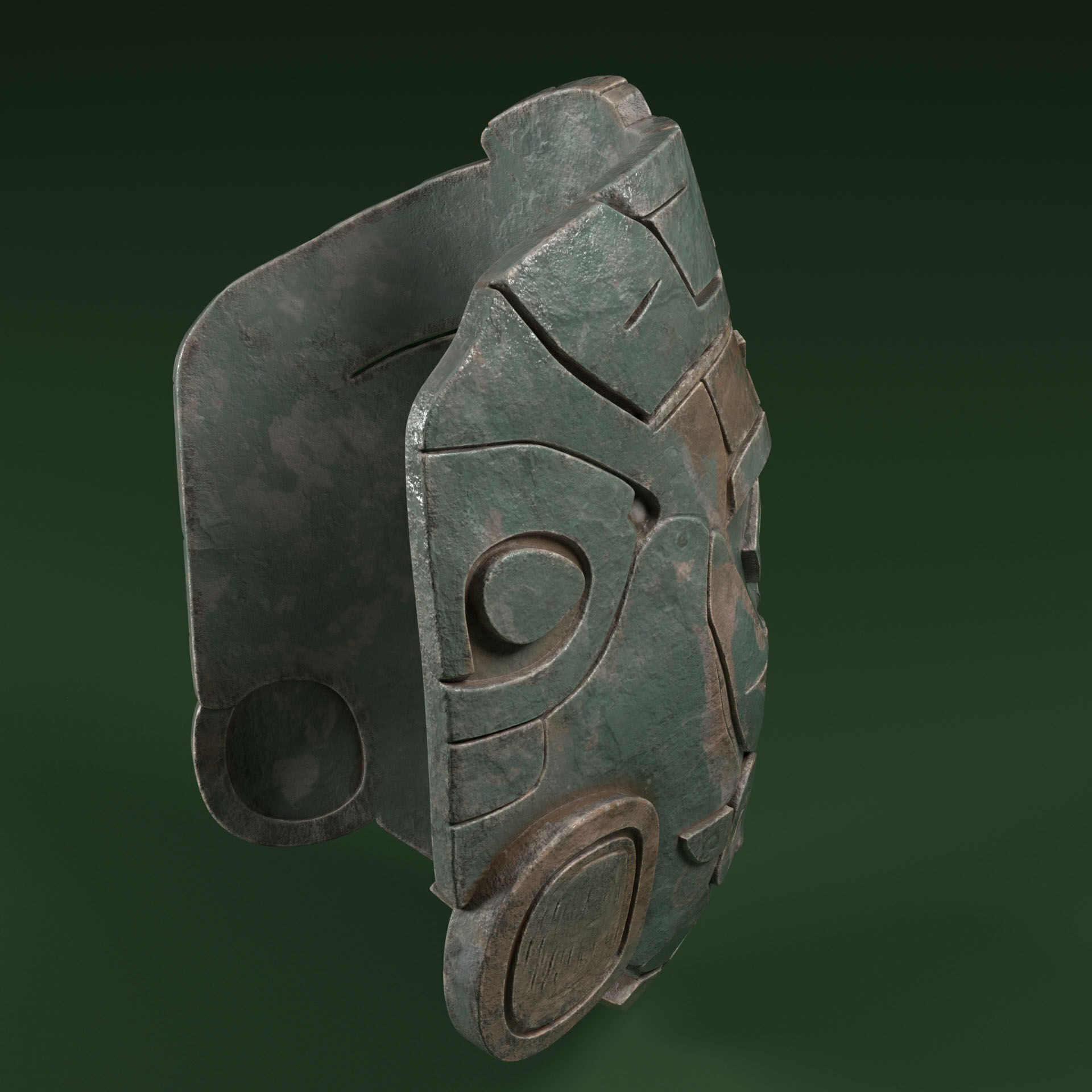 Maya Ceremonial Masks Pack Low-poly 3D model_35