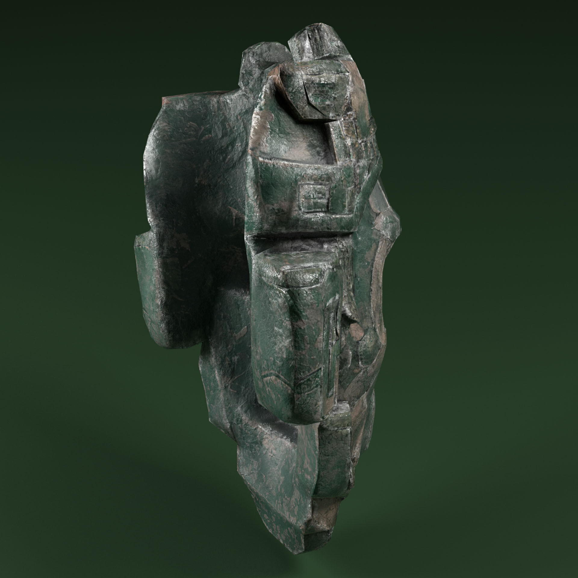 Maya Ceremonial Masks Pack Low-poly 3D model_5