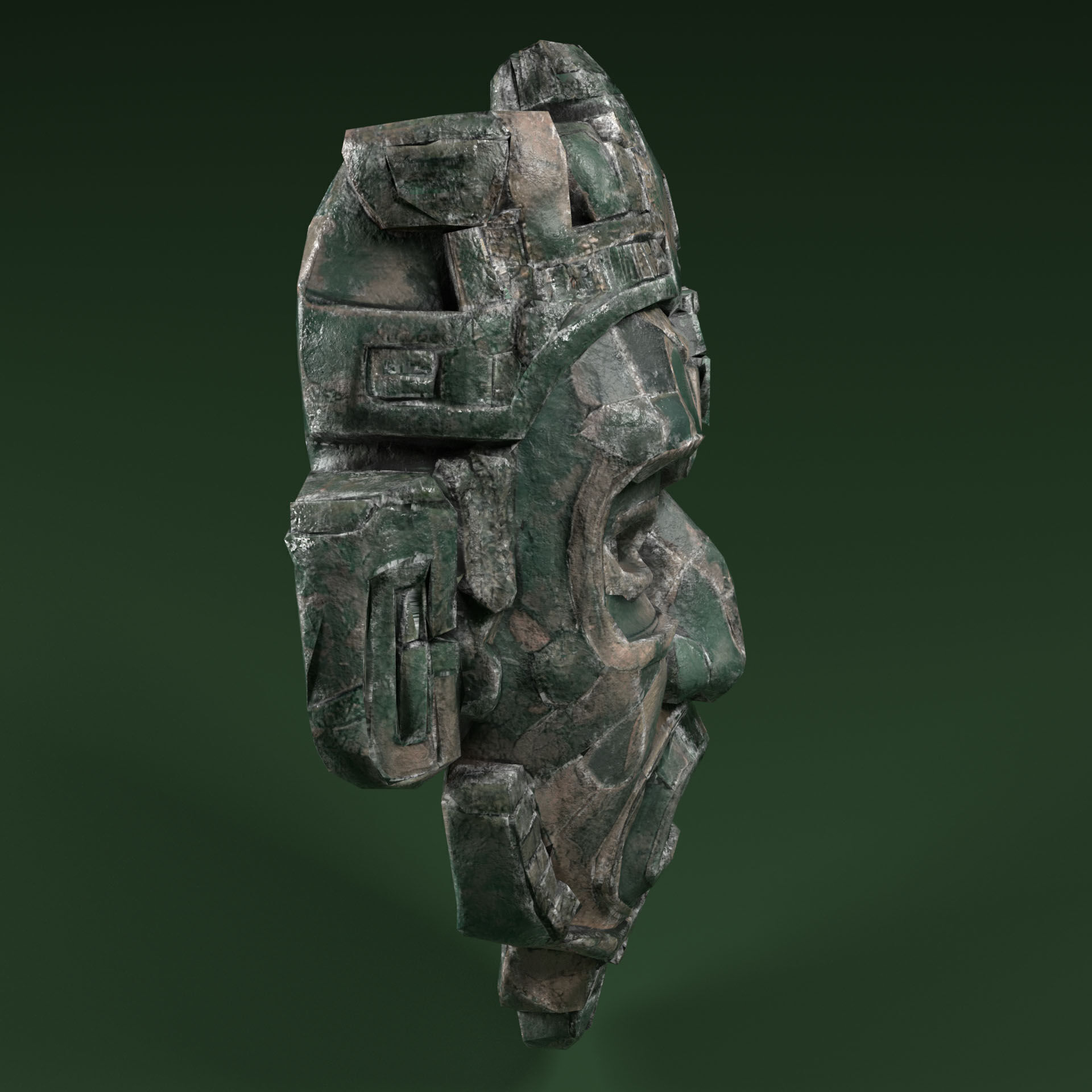 Maya Ceremonial Masks Pack Low-poly 3D model_4