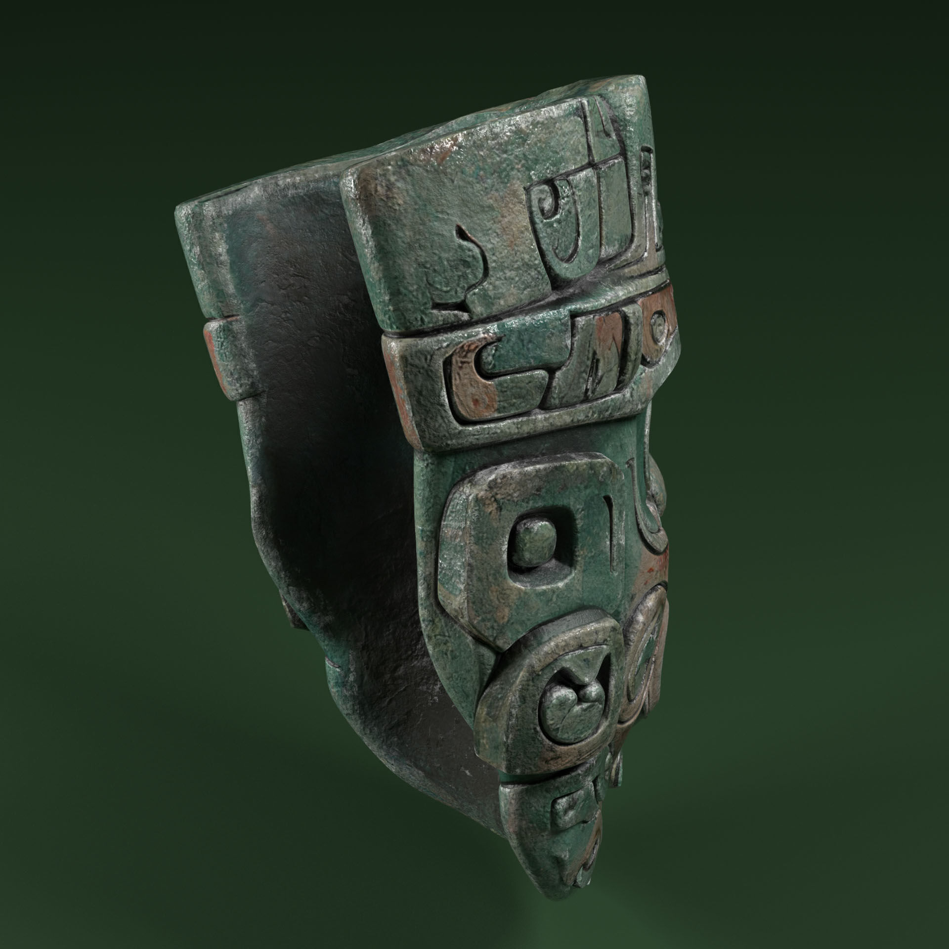 Maya Ceremonial Masks Pack Low-poly 3D model_20