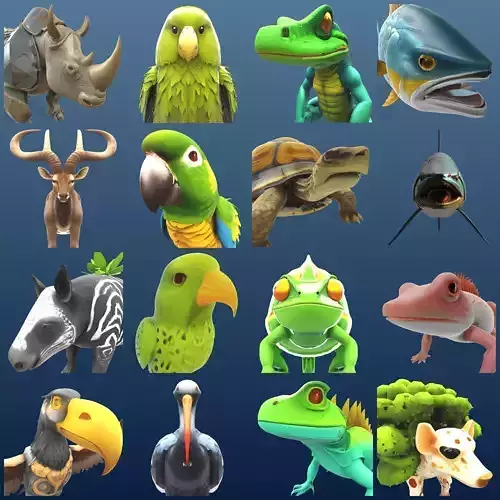 Fantastic Menagerie - Mythical Animal Figurine Collection 3D print model