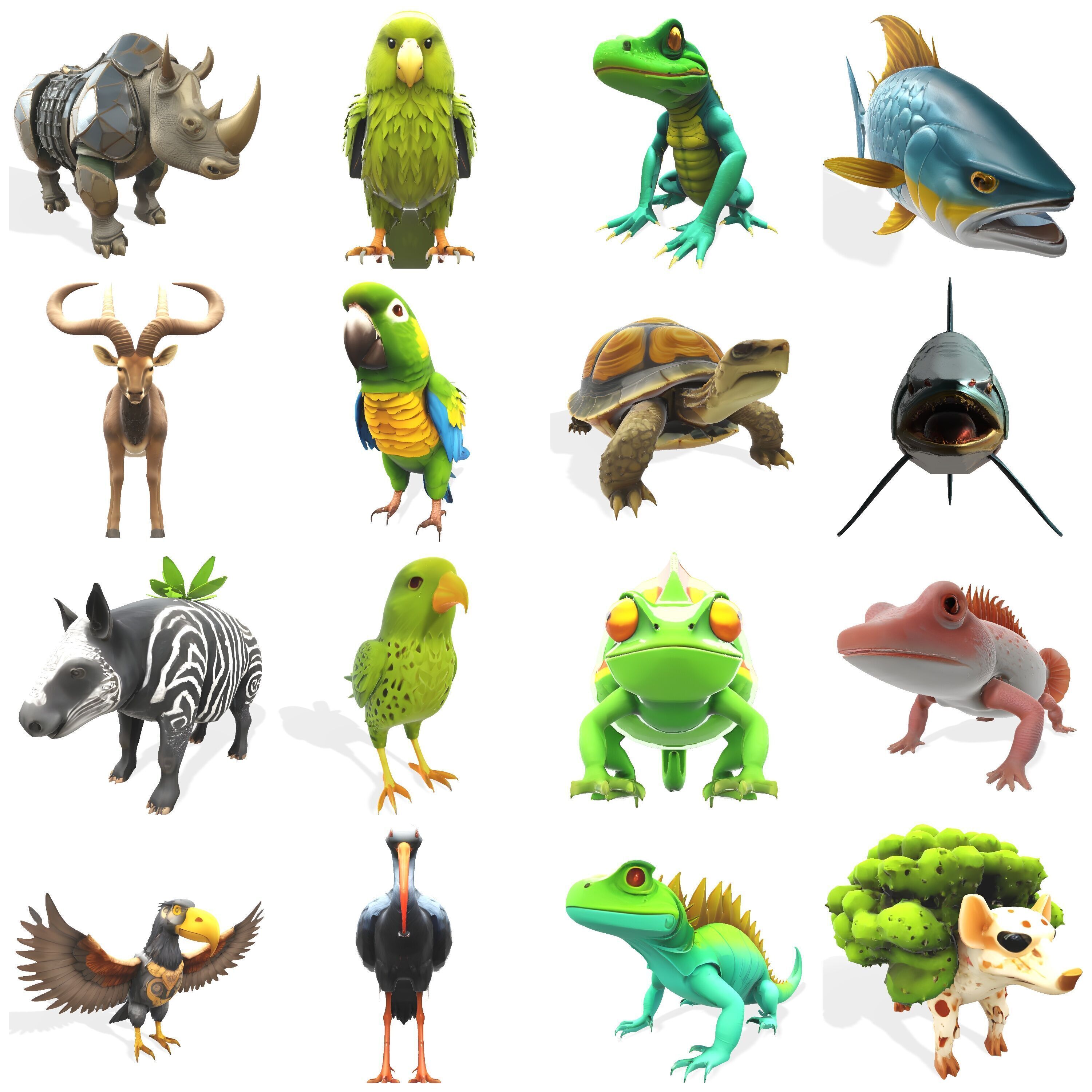 Fantastic Menagerie - Mythical Animal Figurine Collection 3D print model_1