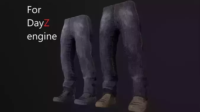 Stalker like bandit pants and boots for DayZ engine Free low-poly 3D model