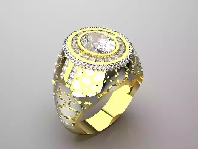 luxury man gold ring mr0176