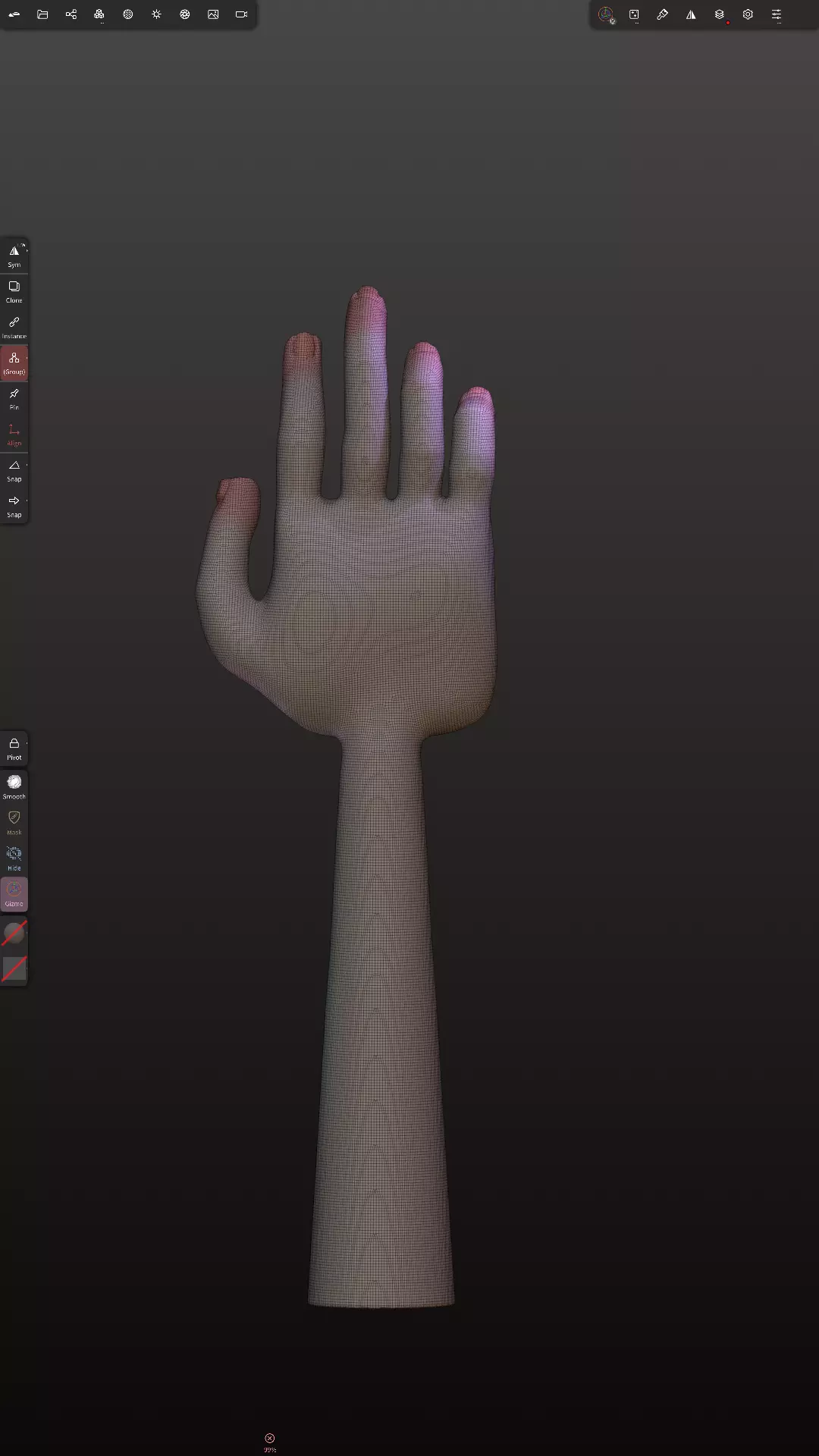 A Hand with NO RIG Free 3D model
