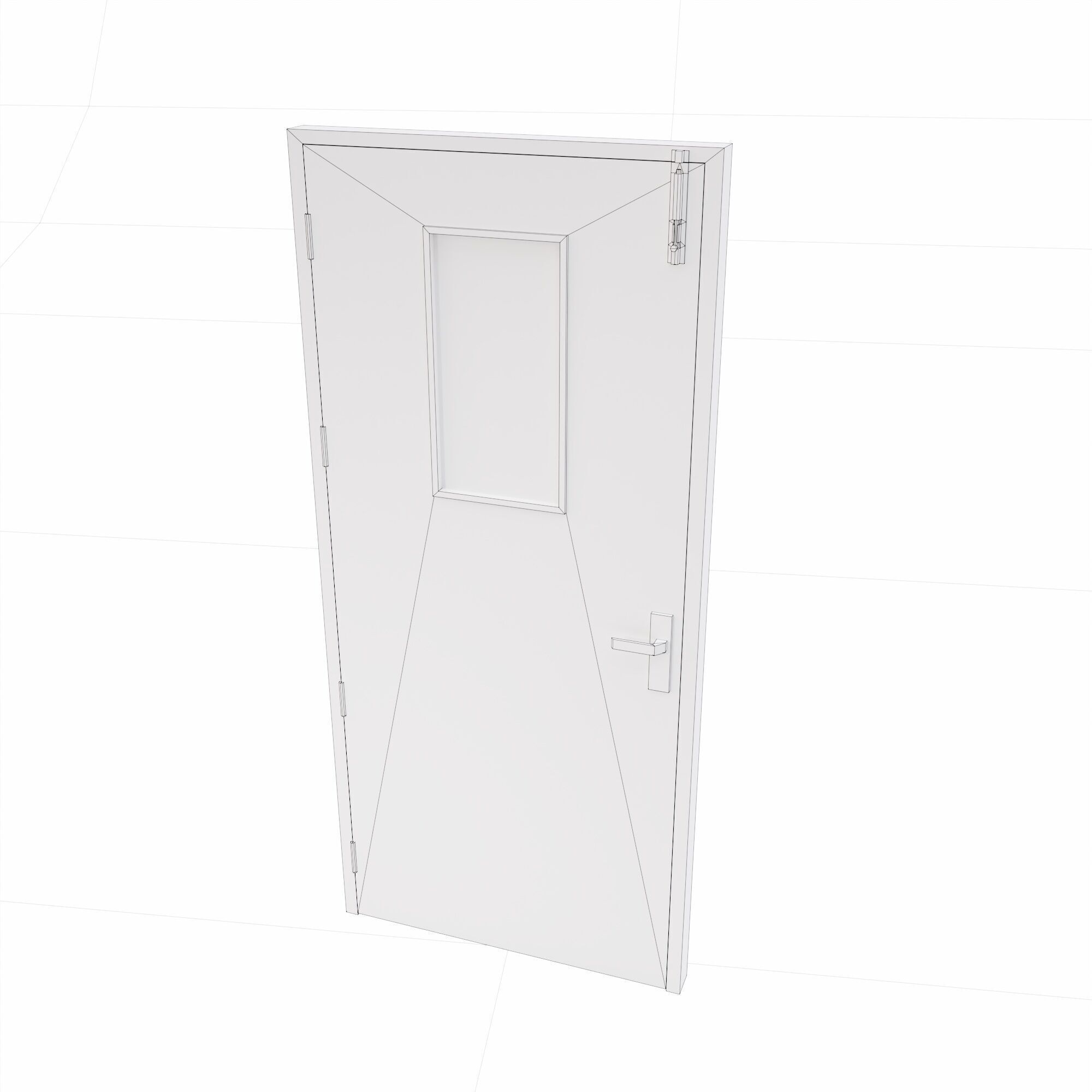 Kitchen door Low-poly 3D model_8