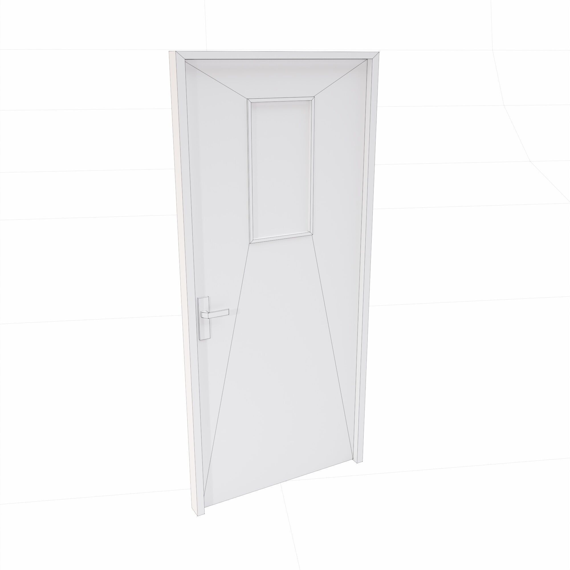 Kitchen door Low-poly 3D model_6