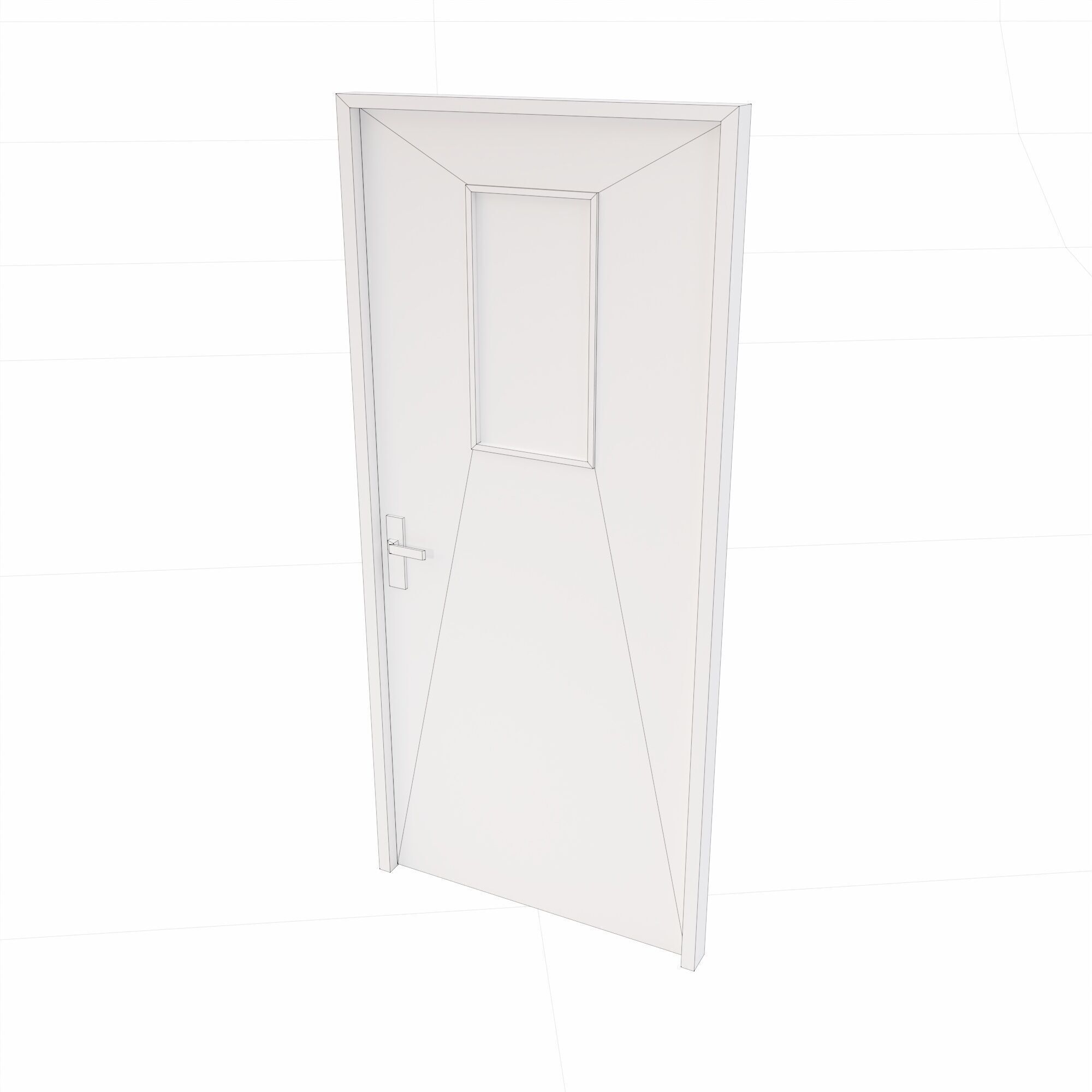 Kitchen door Low-poly 3D model_7
