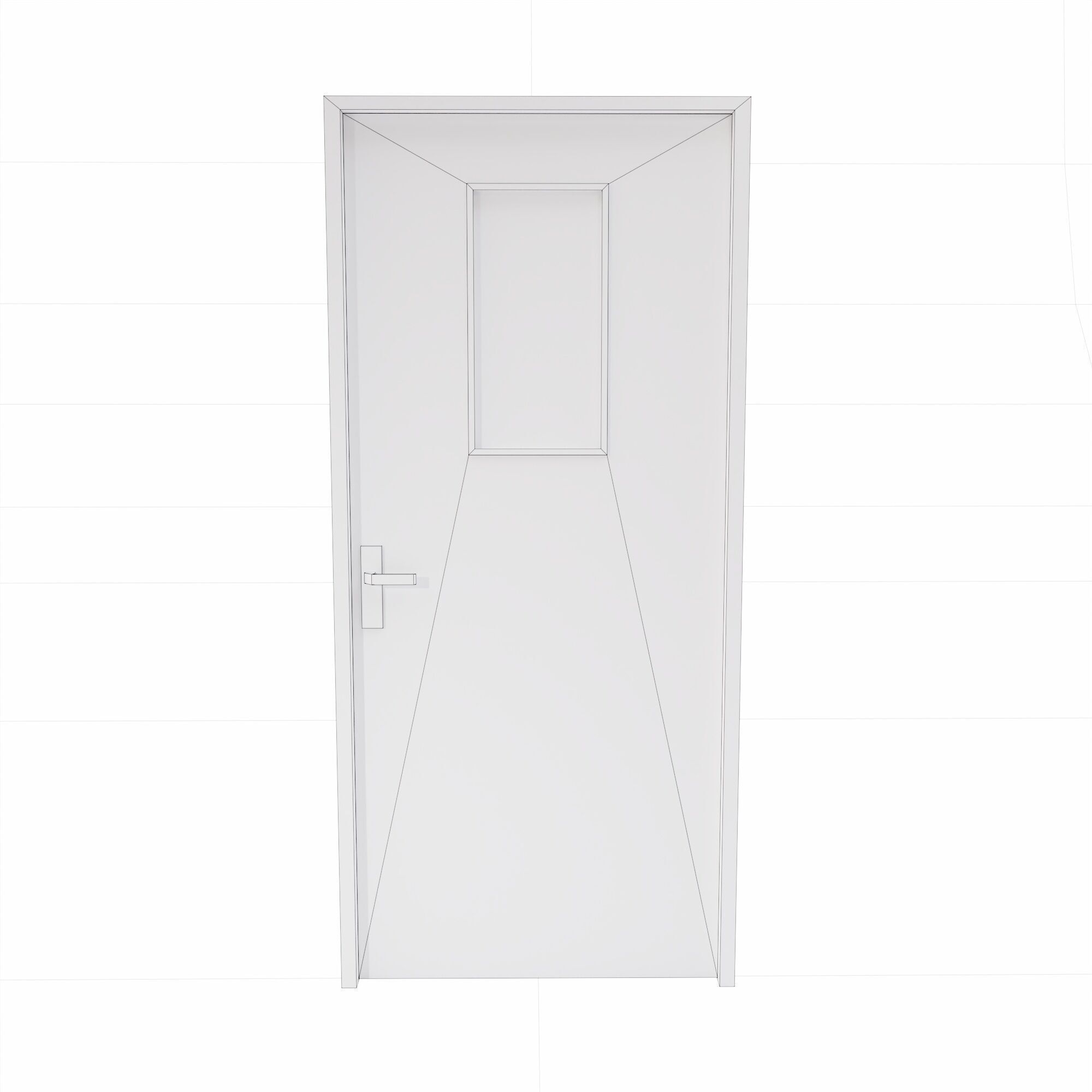 Kitchen door Low-poly 3D model_5