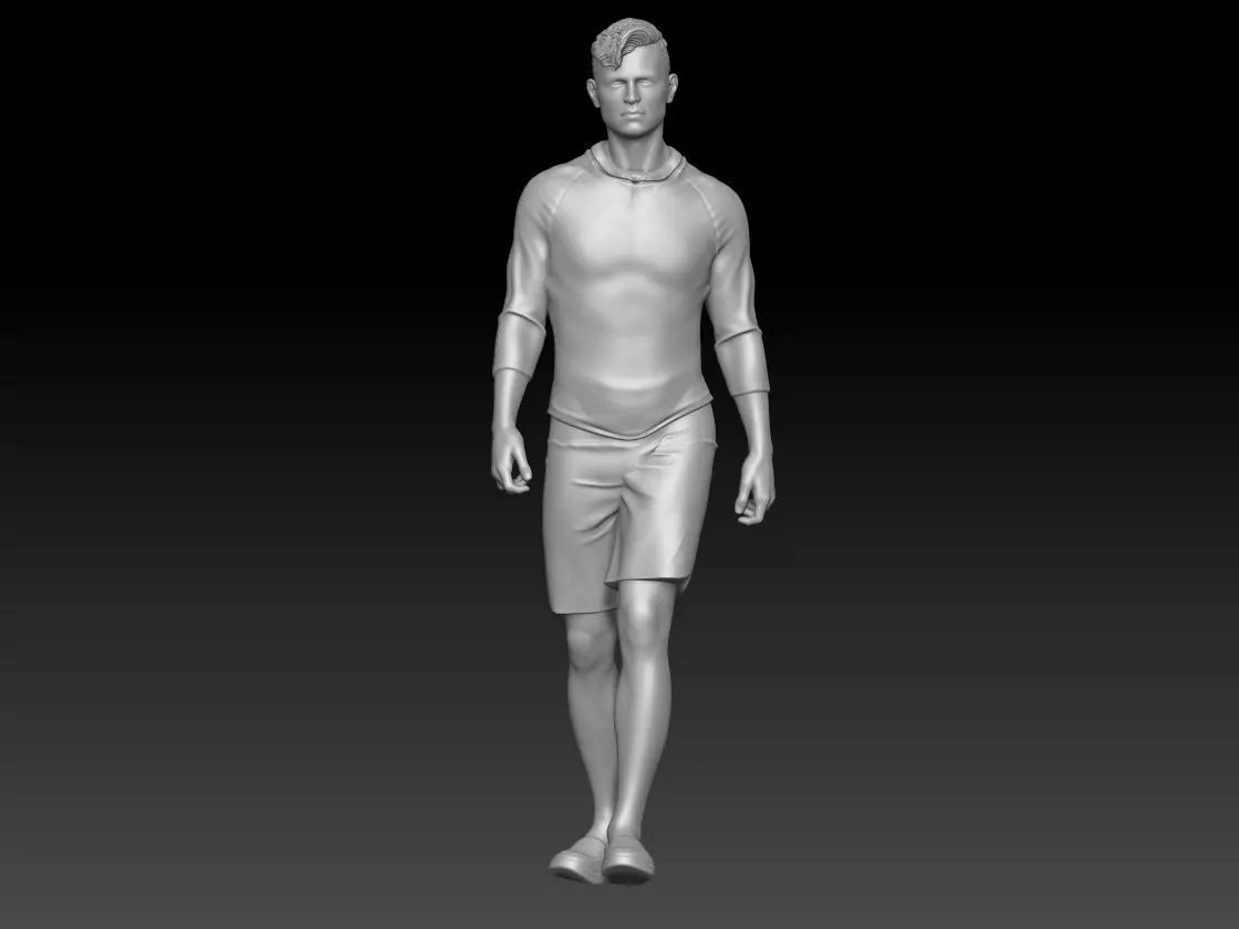 just walking around boy 1 3D print model_0