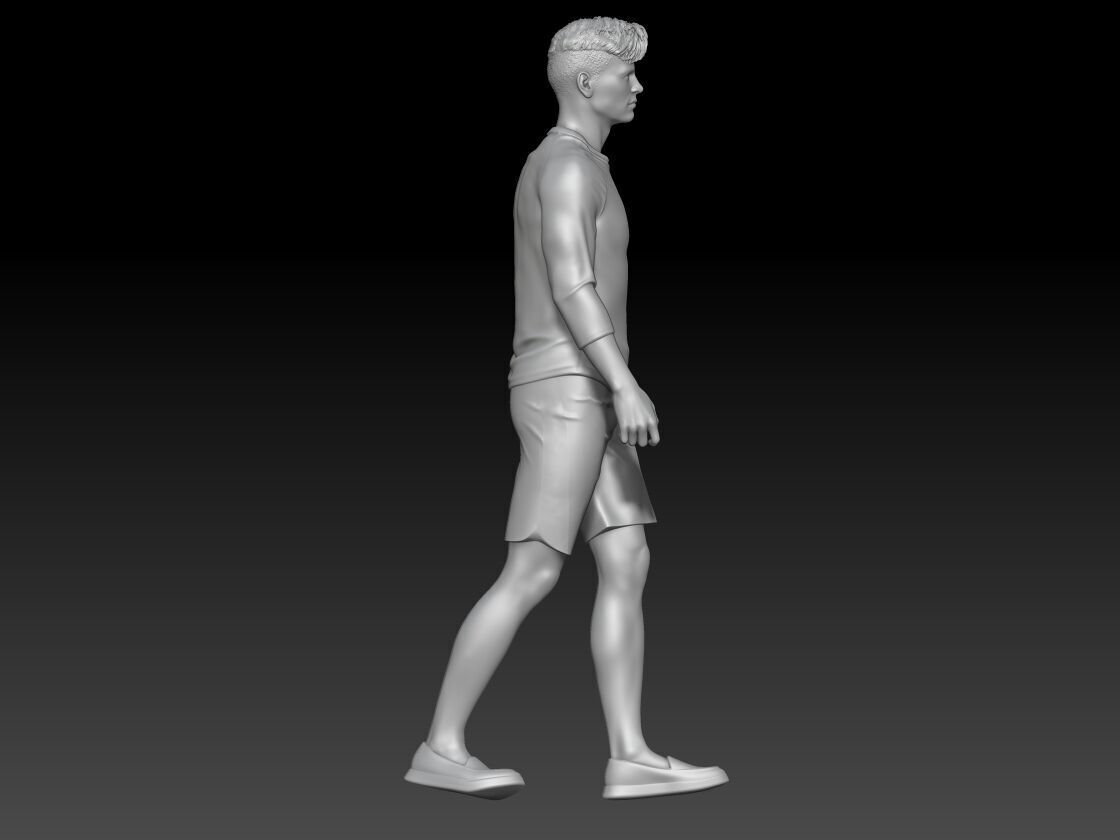 just walking around boy 1 3D print model_3