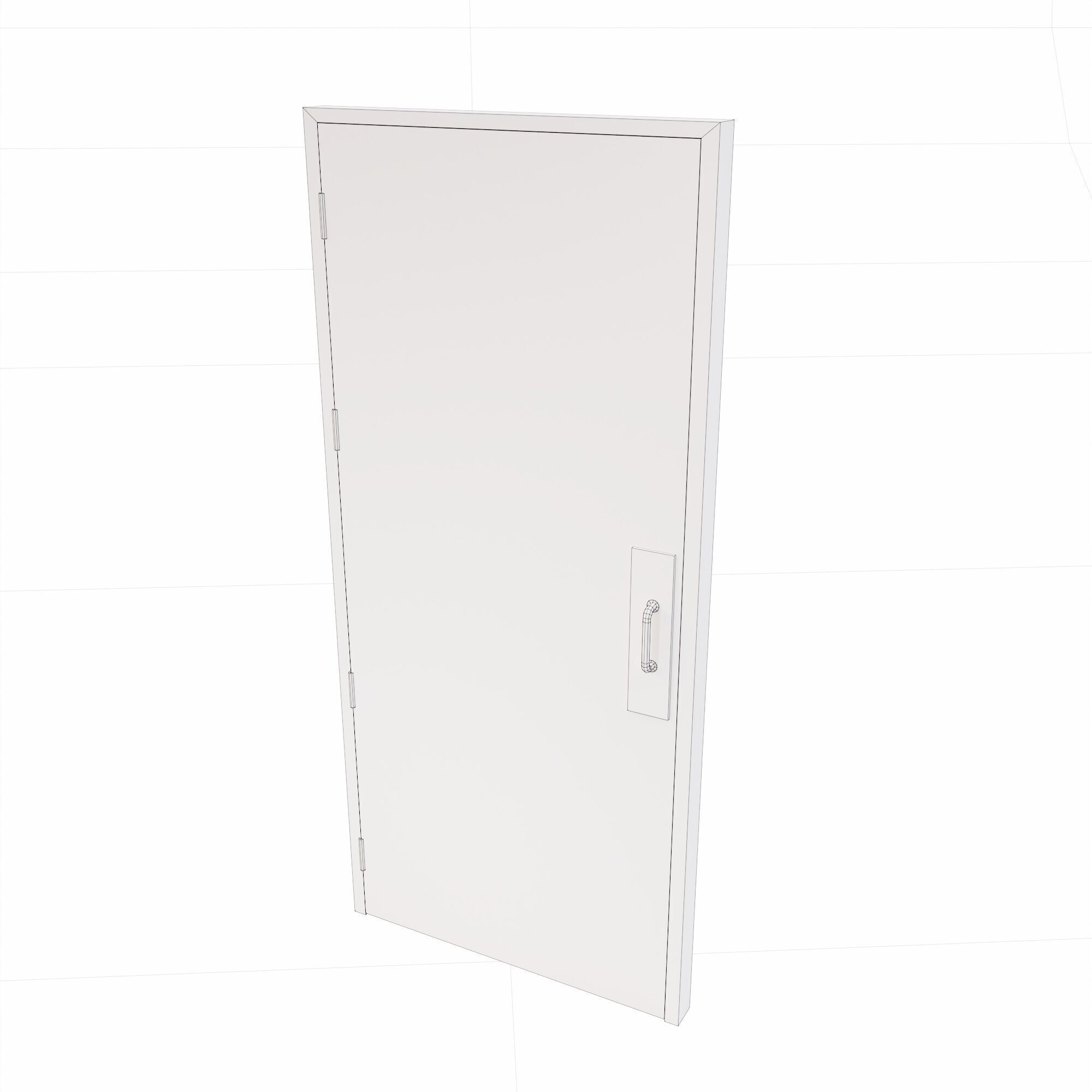 Store room door Low-poly 3D model_8