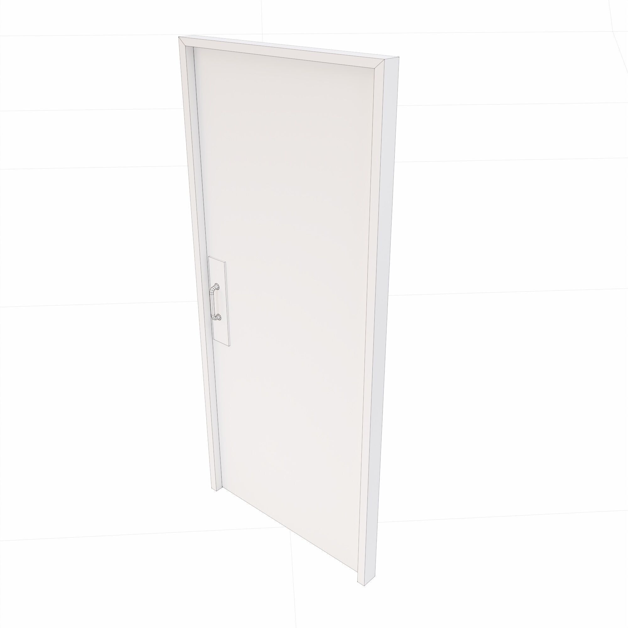 Store room door Low-poly 3D model_6