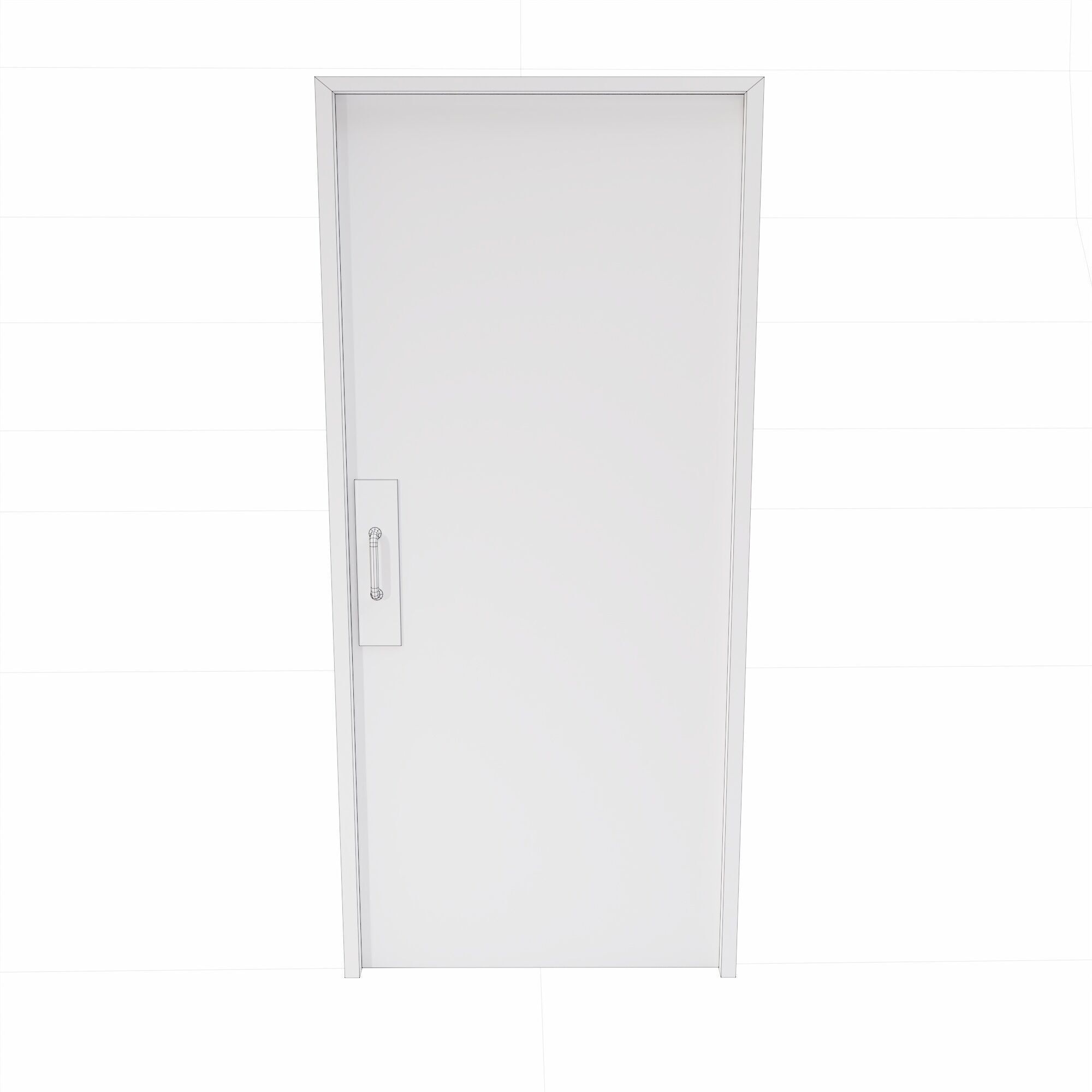 Store room door Low-poly 3D model_5