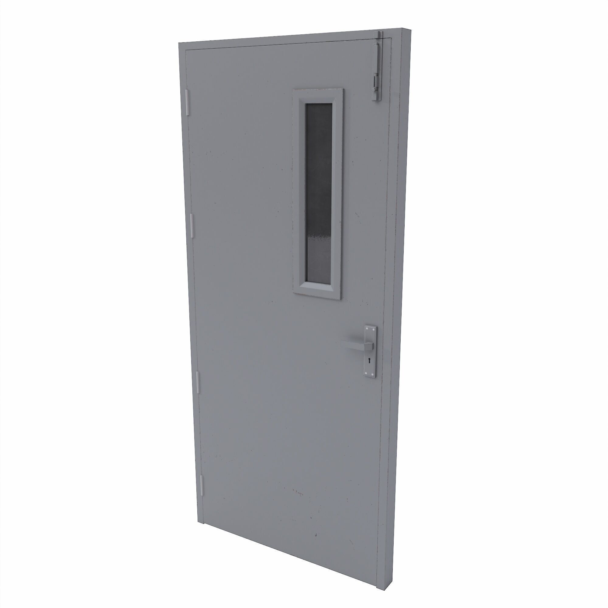 Corridor door pbr Low-poly 3D model_3