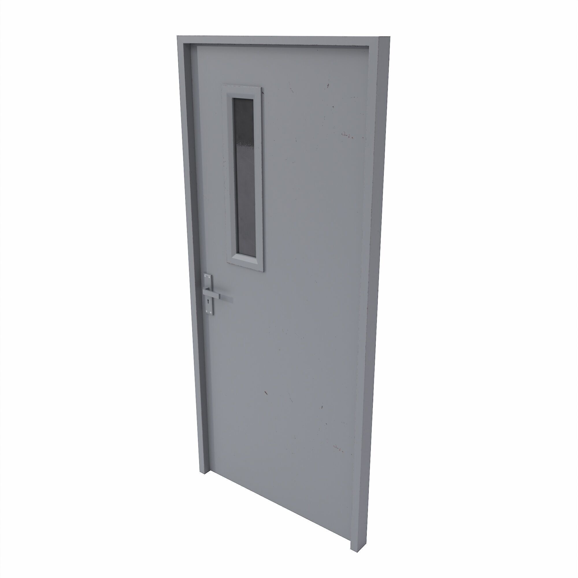 Corridor door pbr Low-poly 3D model_1