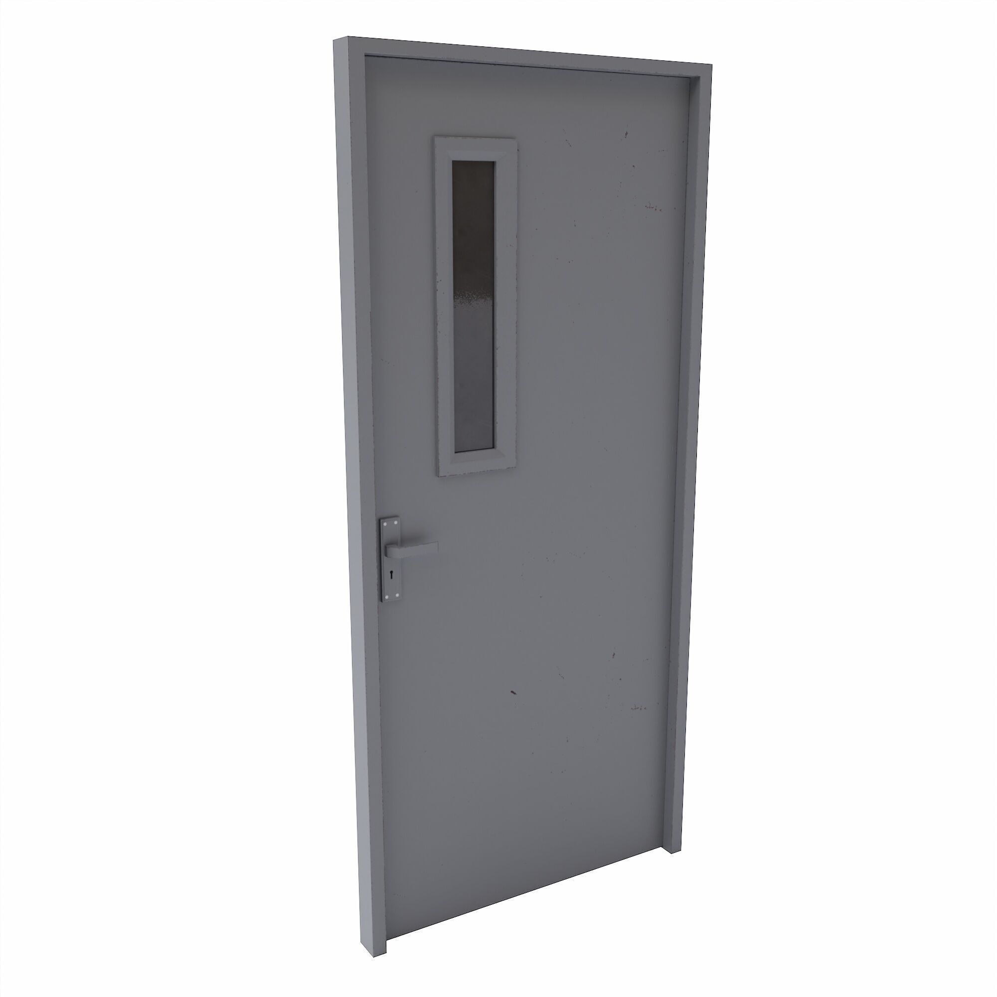 Corridor door pbr Low-poly 3D model_2