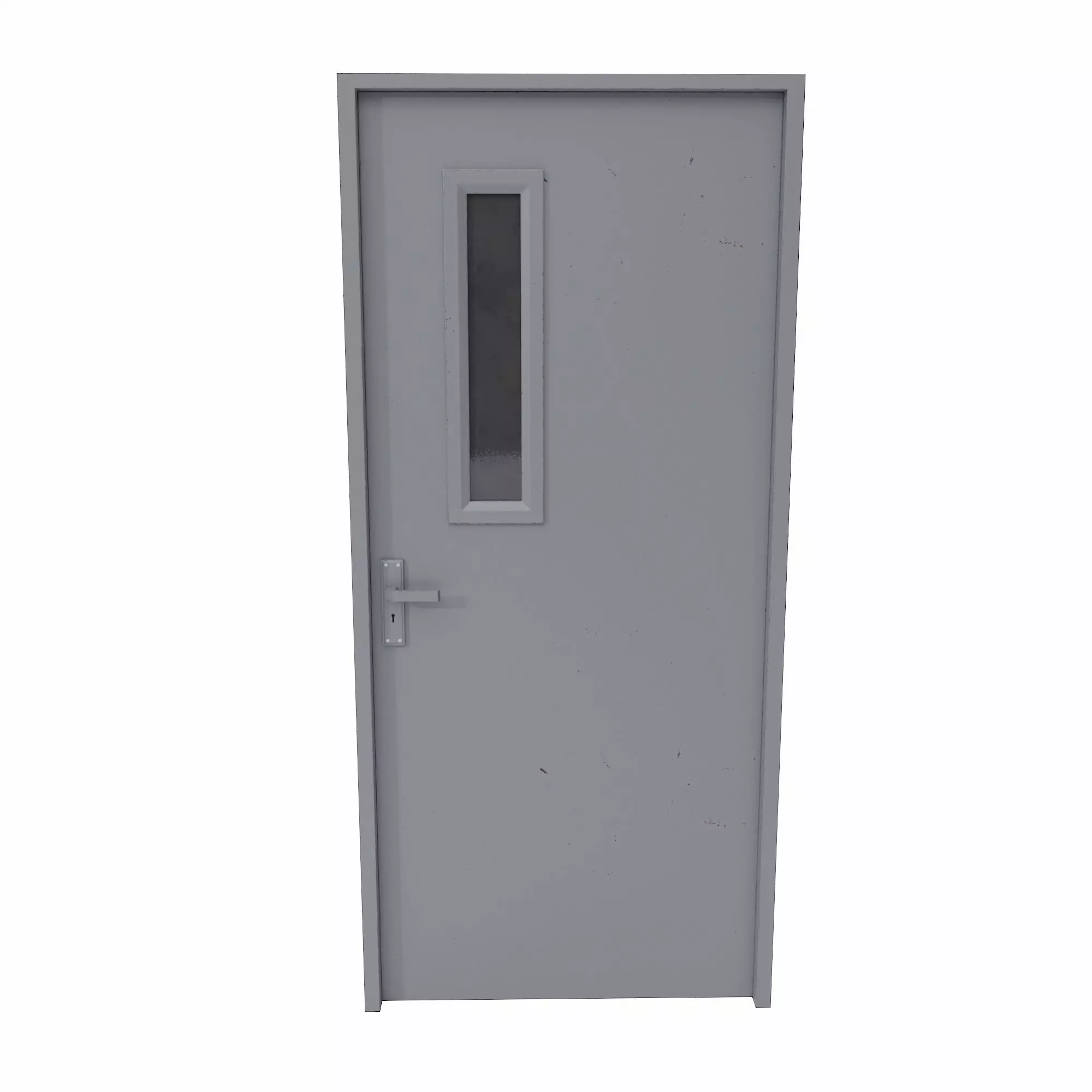 Corridor door pbr Low-poly 3D model_0