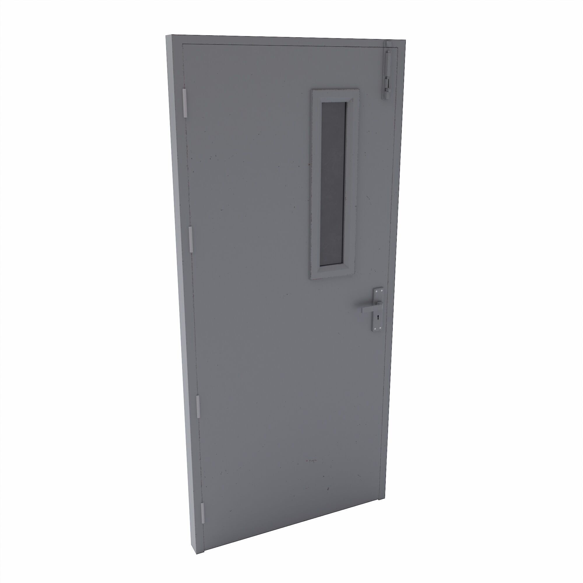 Corridor door pbr Low-poly 3D model_4