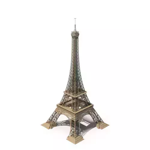 3D model of the Eiffel Tower in France