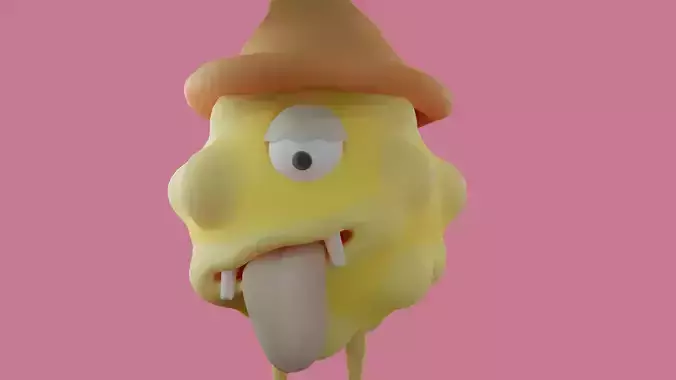 Stylized Fantasy Creature 03 Game Ready Low Poly Textured