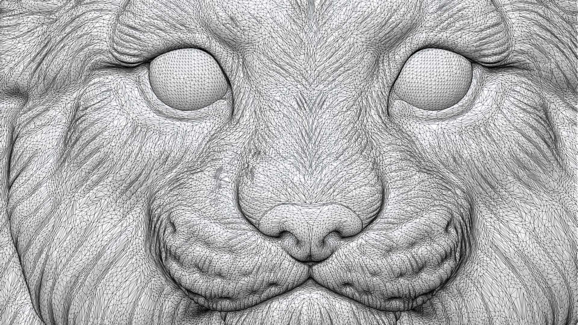 Lynx walking bust 3D print model_22