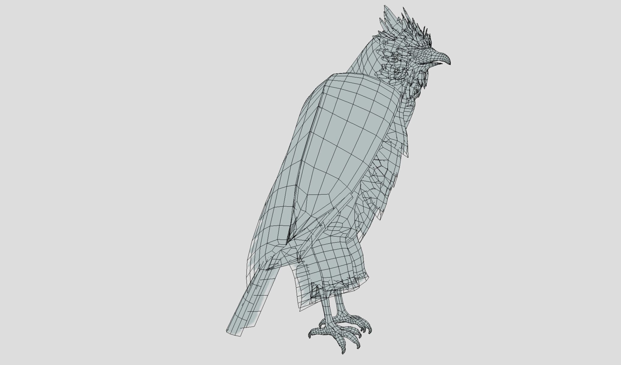 Harpy eagle Low-poly 3D model_1