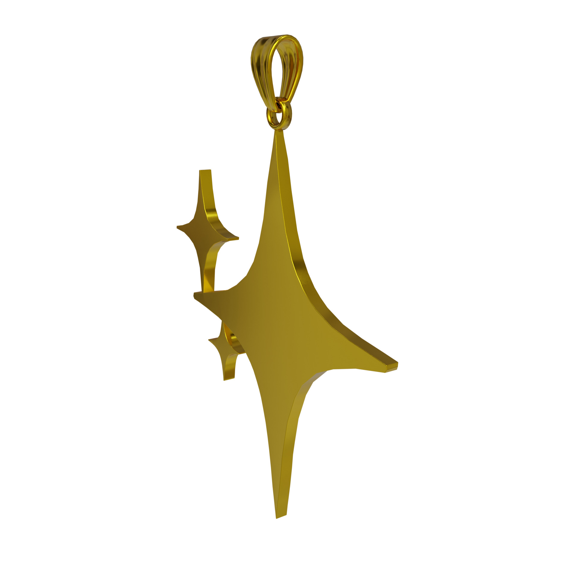 Star Pendant  3D print model_1