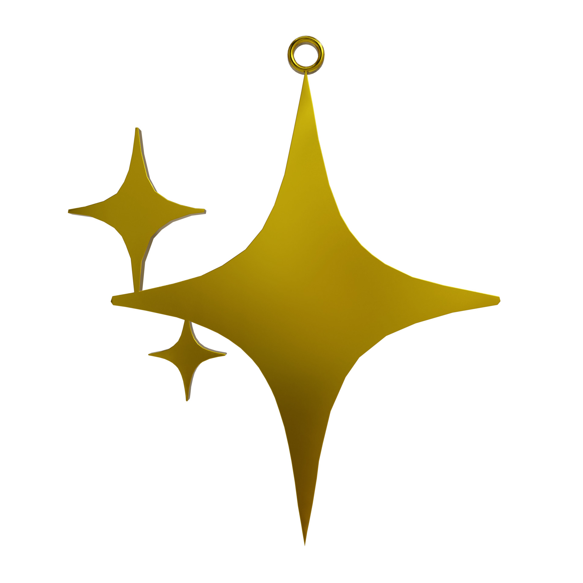 Star Pendant  3D print model_4