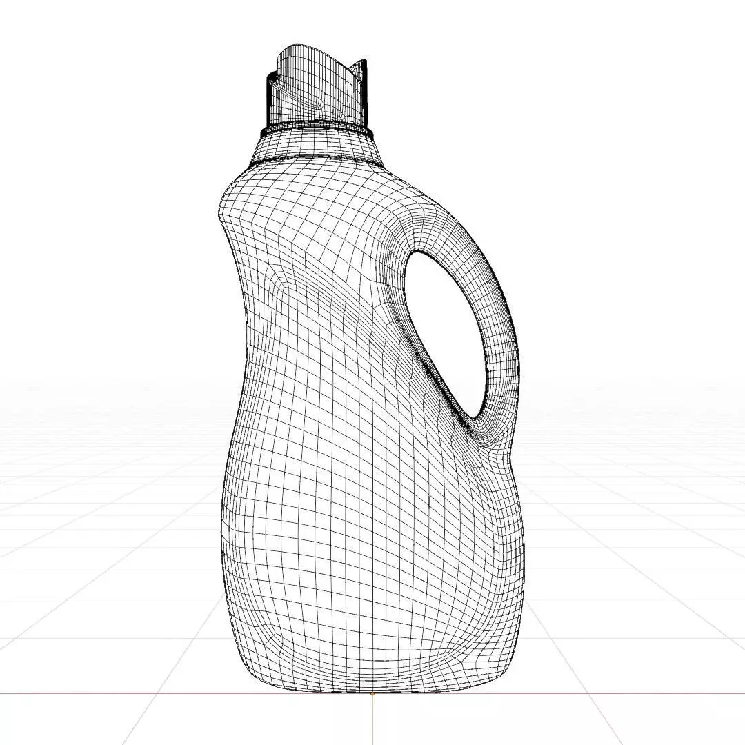 Fabric softener  container  3D model_2