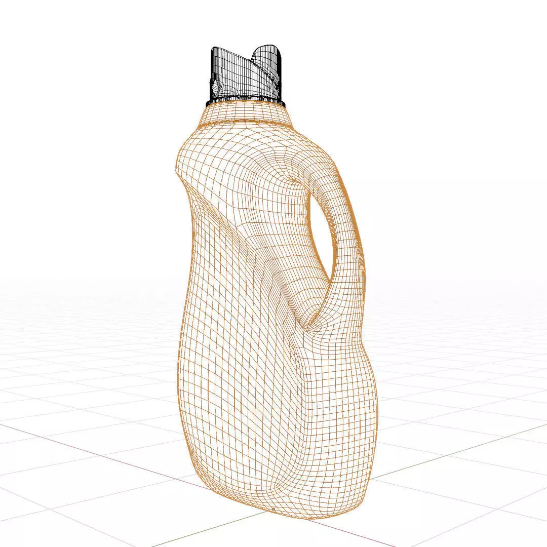 Fabric softener  container  3D model_4