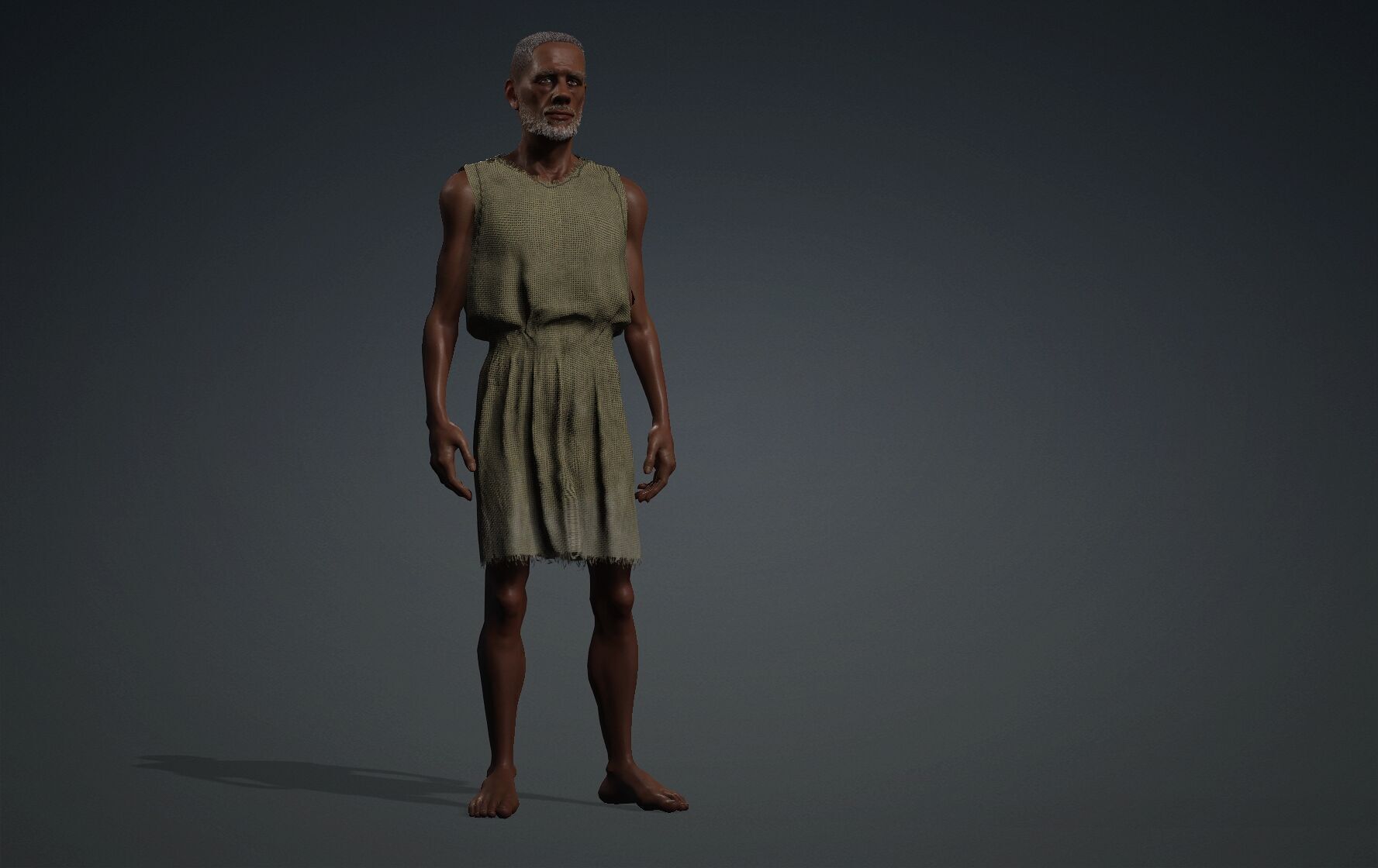 Old Black Man 3D model_1