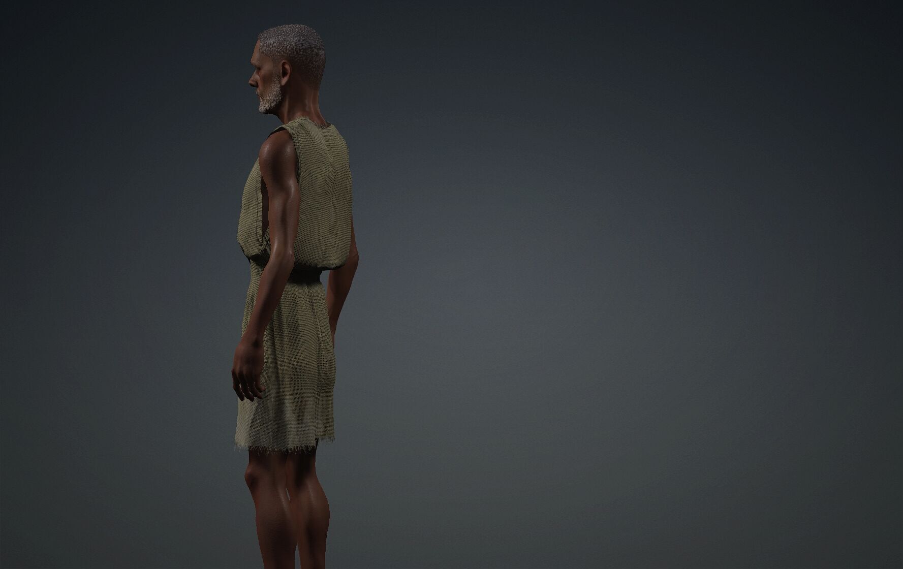 Old Black Man 3D model_3