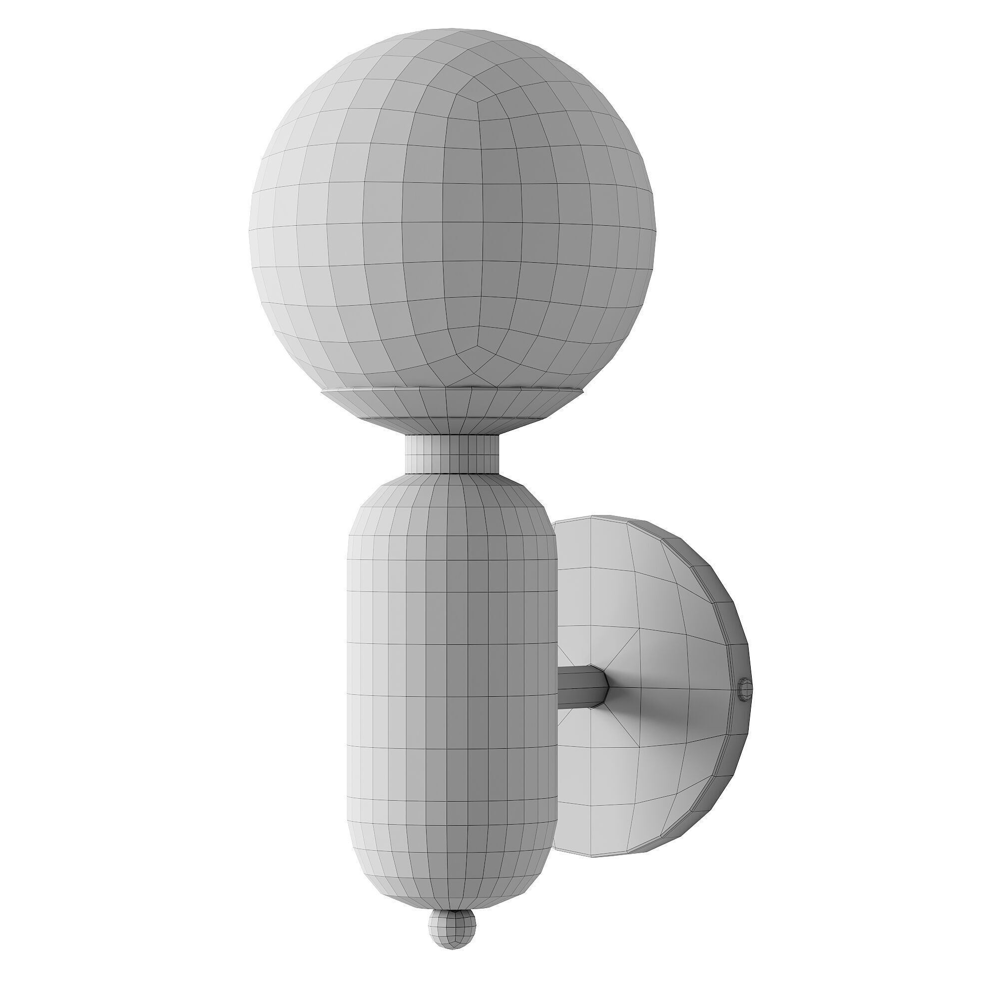 Aballs Wall Light Low-poly 3D model_3