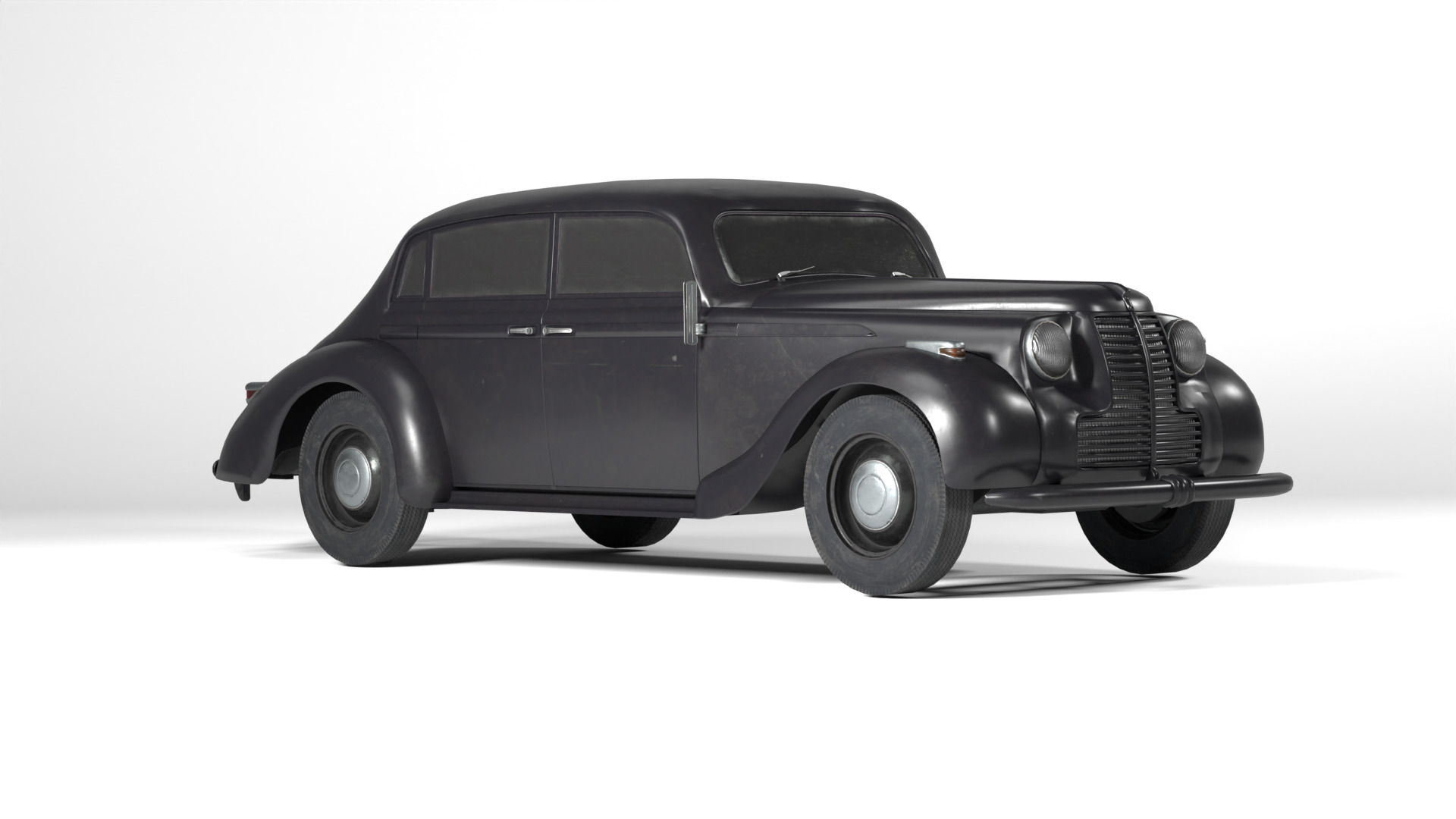 1937 Opel Admiral Vintage German Luxury Car 3D model_2