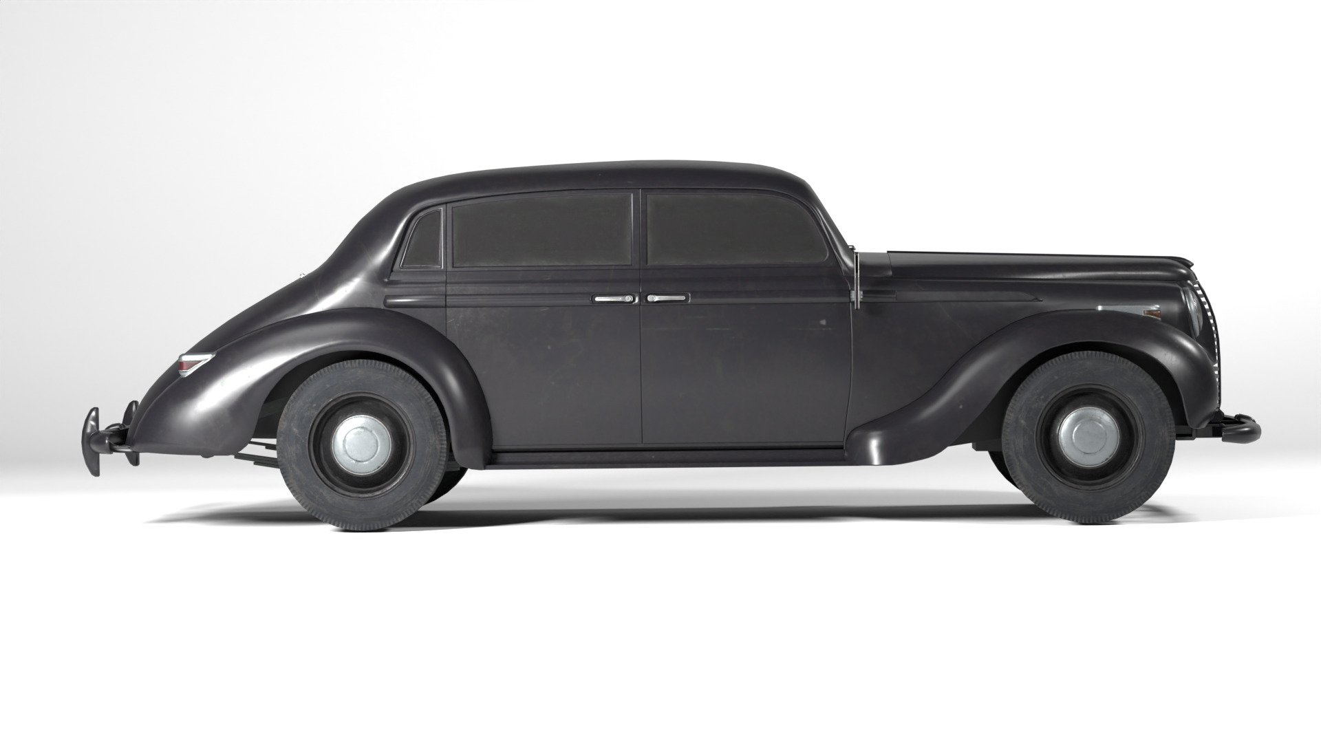 1937 Opel Admiral Vintage German Luxury Car 3D model_9