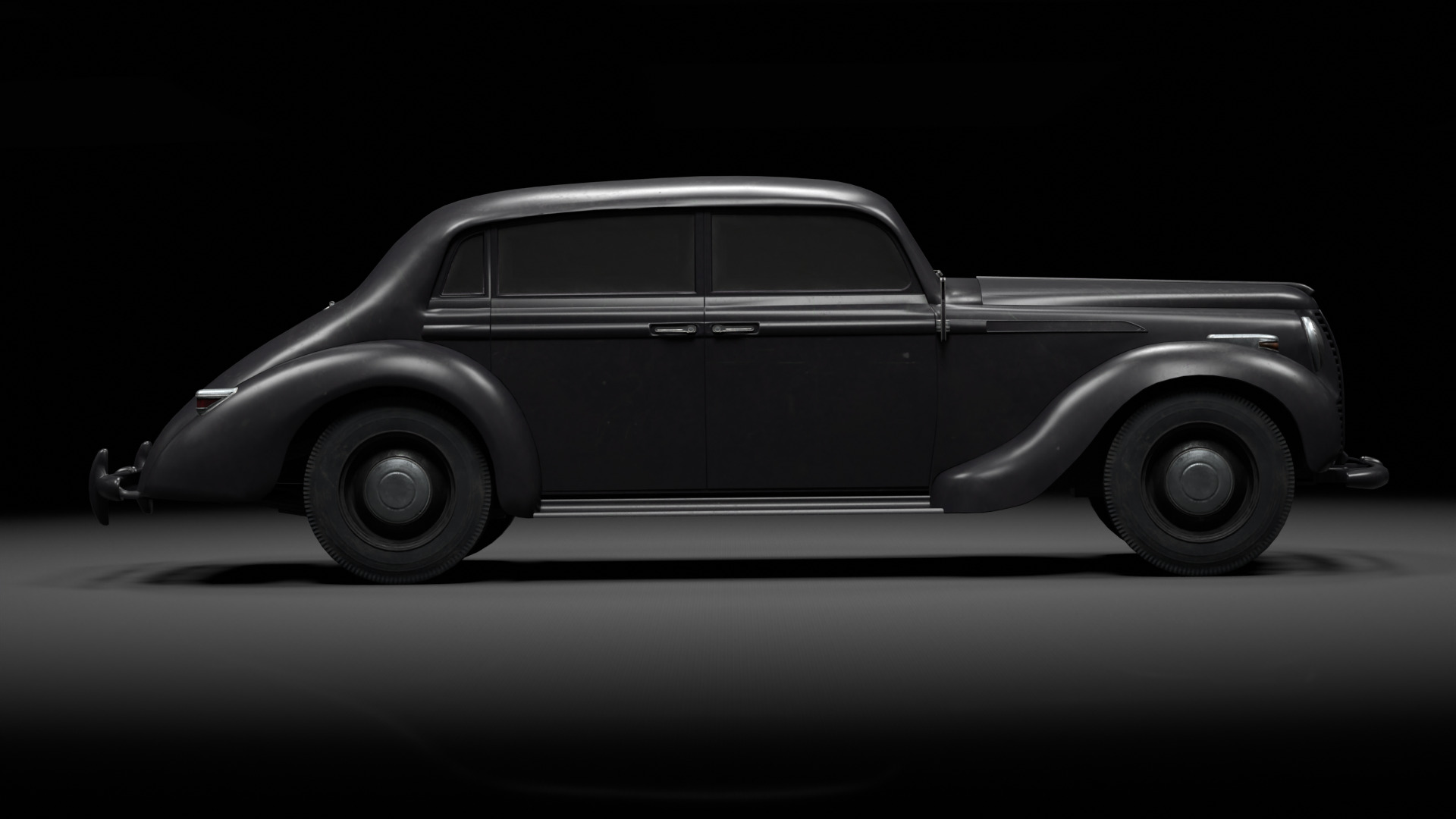 1937 Opel Admiral Vintage German Luxury Car 3D model_11