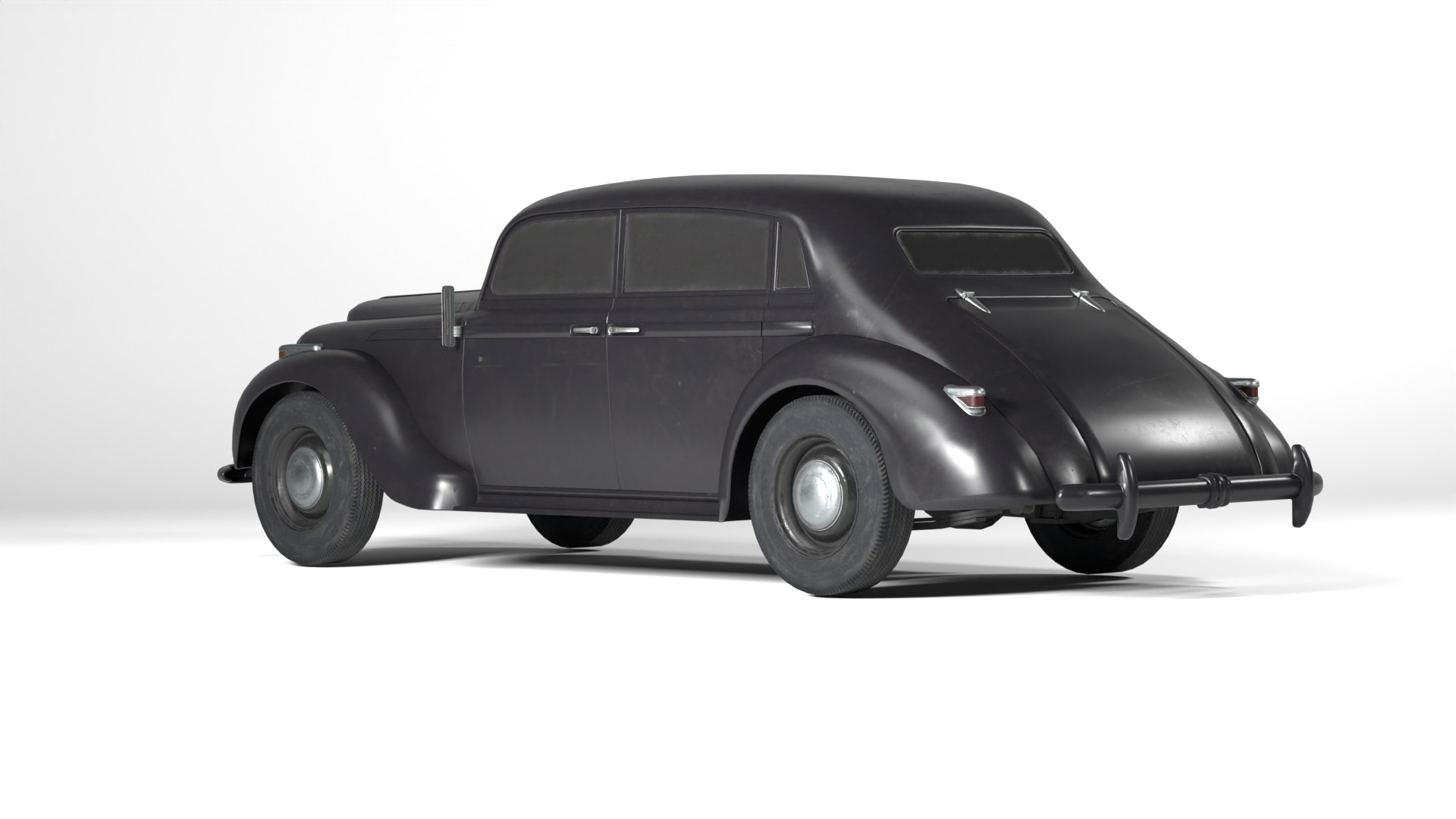1937 Opel Admiral Vintage German Luxury Car 3D model_7