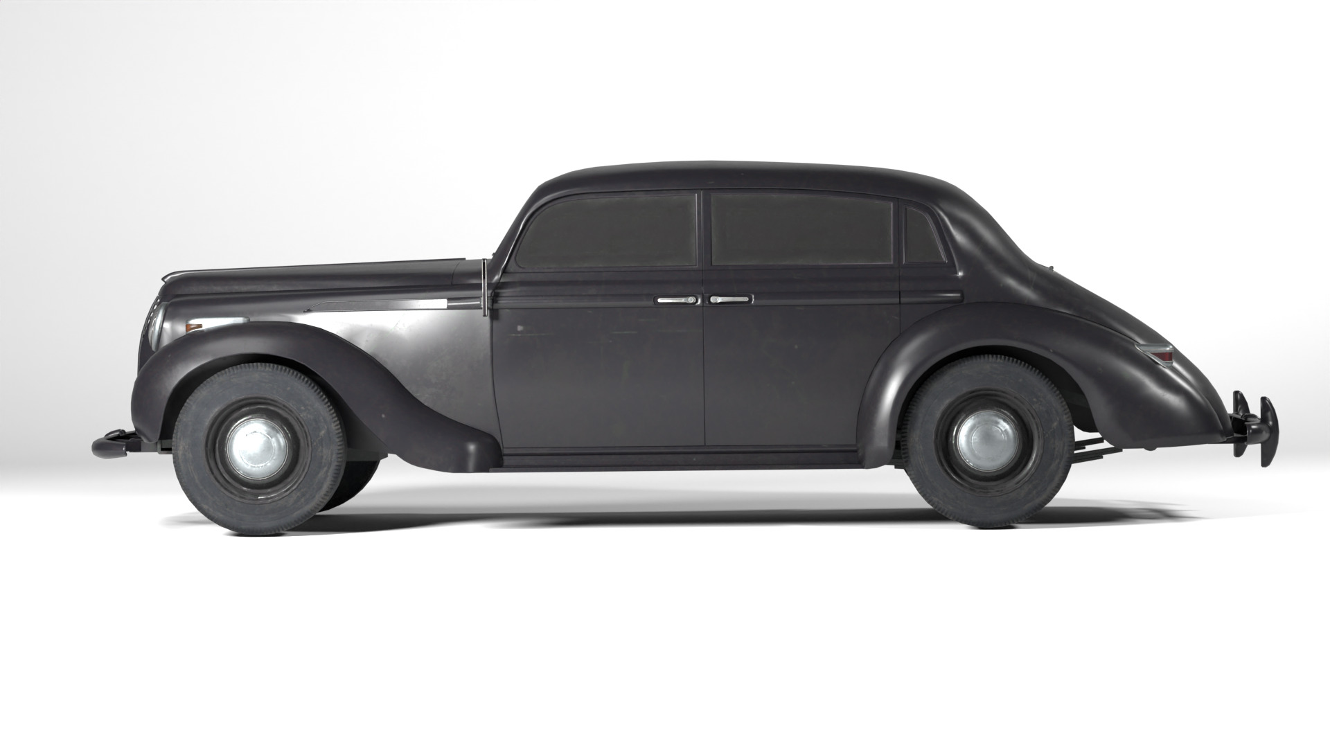 1937 Opel Admiral Vintage German Luxury Car 3D model_5