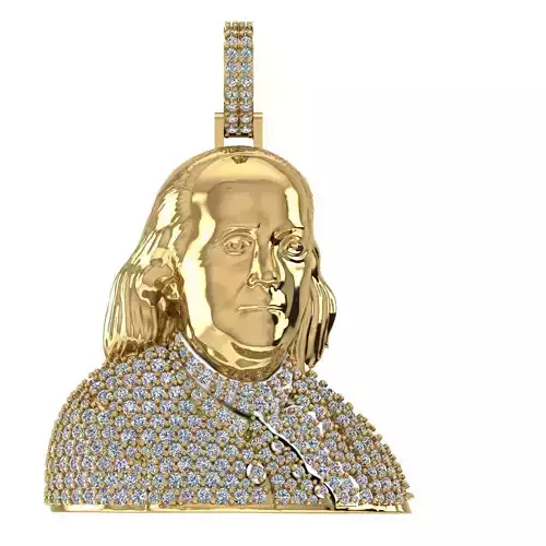 Benjamin Franklin  pendant 3D print model