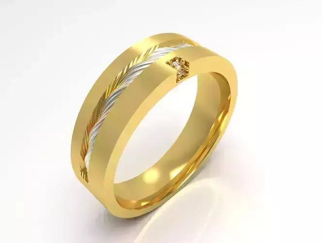 man gold ring mr0177 3D print model